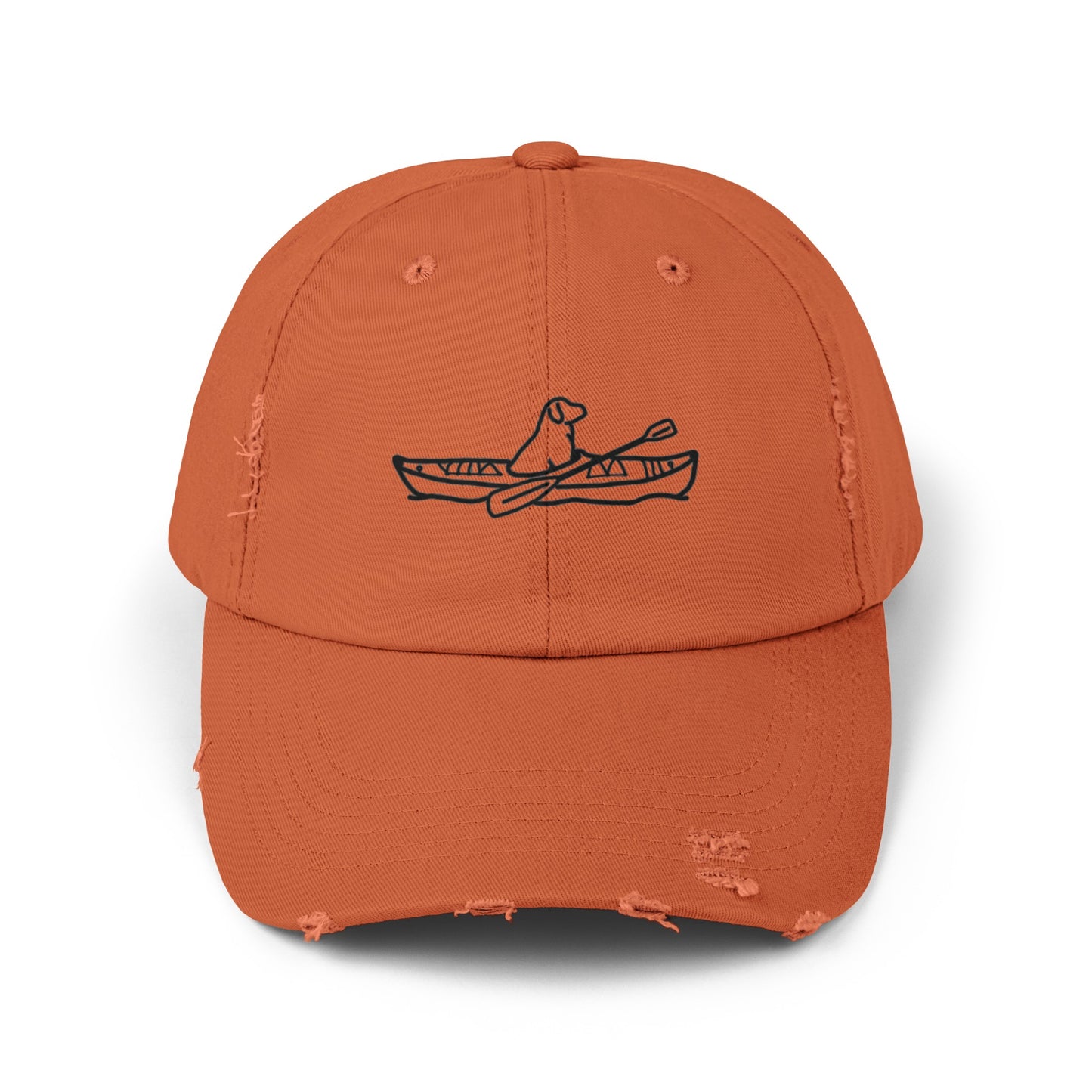 Kayak Dog Lab Unisex Distressed Cap