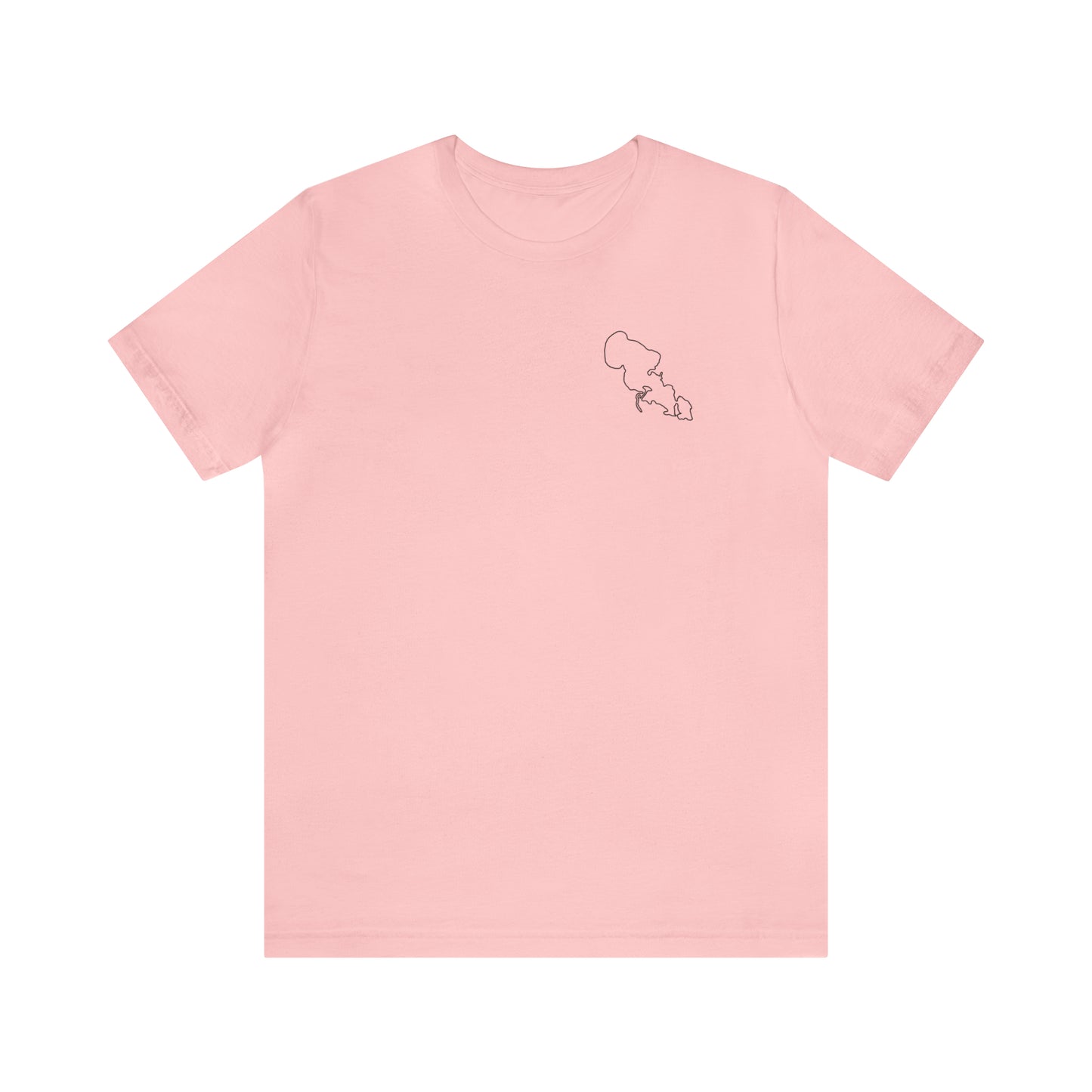 Row Boat Dog Fishing Color - Lac LaBelle Unisex Lightweight Short Sleeve Tee