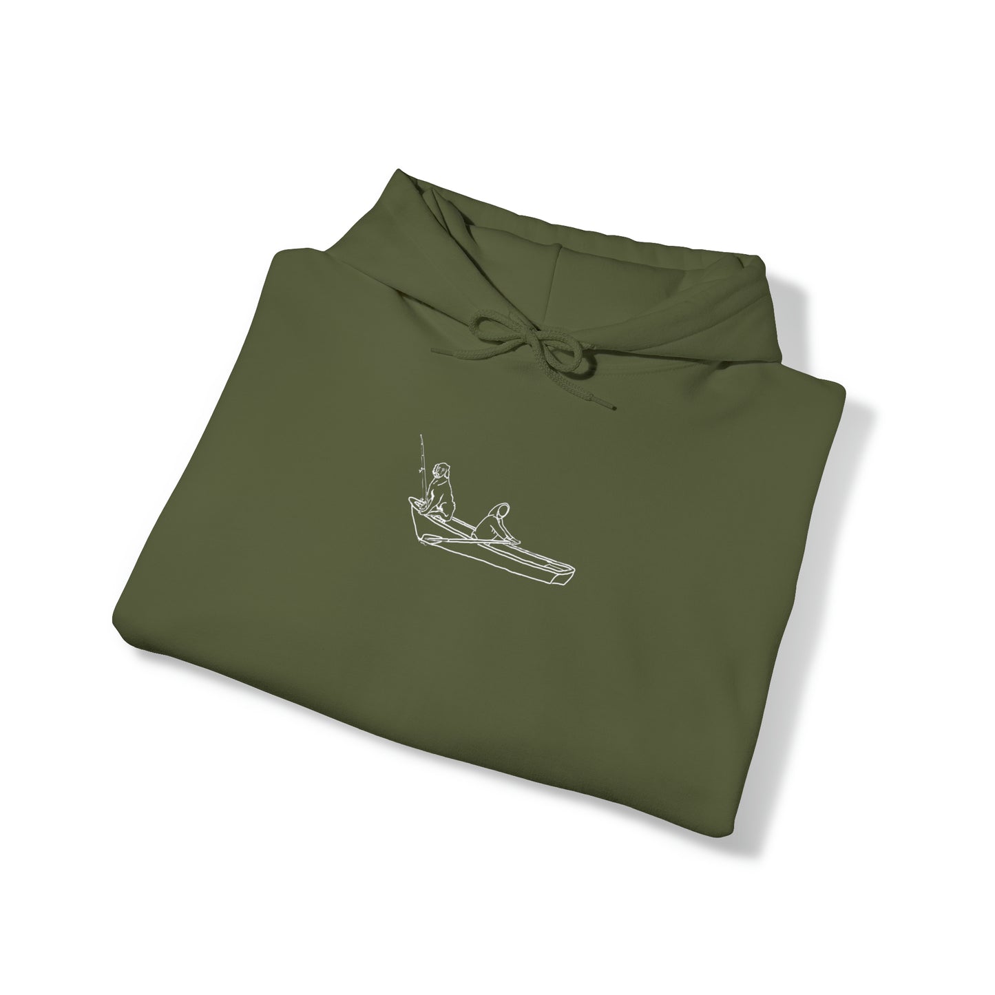 Unisex Heavy Blend Hooded Sweatshirt - row boat dog