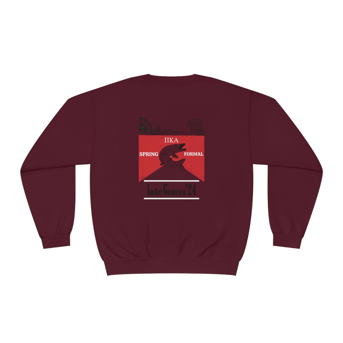 Copy of Pike Mockup 1 Crewneck Sweatshirt budwiser red