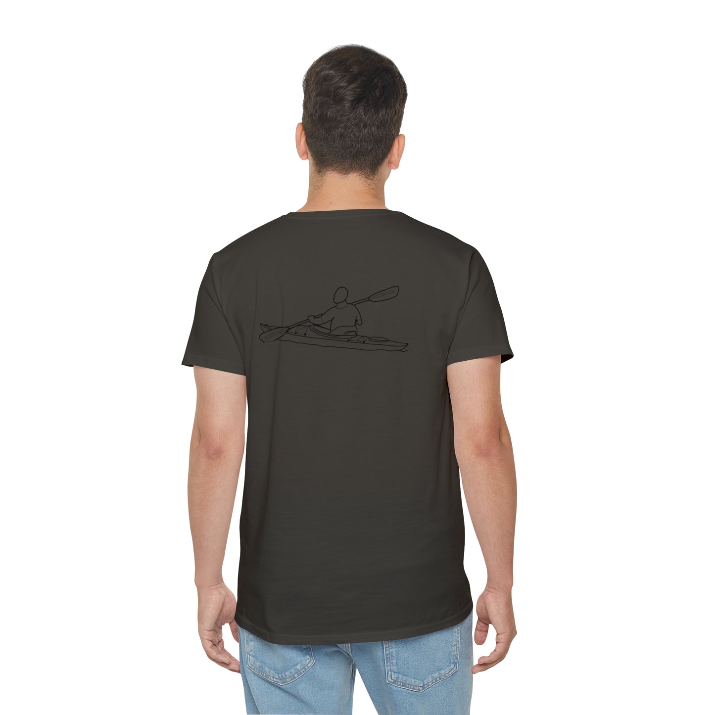 Okauchee Lake, kayak back - Unisex Lightweight short sleeve