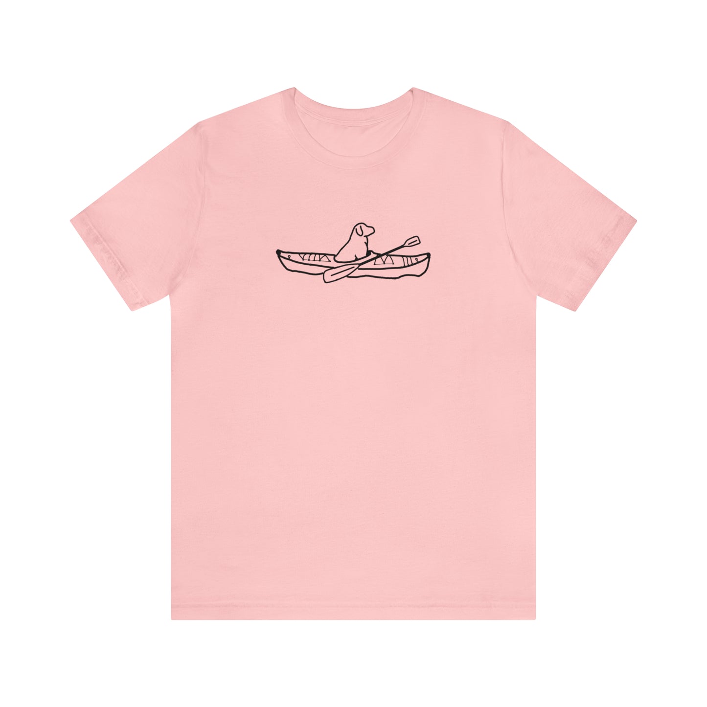 Lac LaBelle, Kayak Dog - Unisex Lightweight Short Sleeve Tee