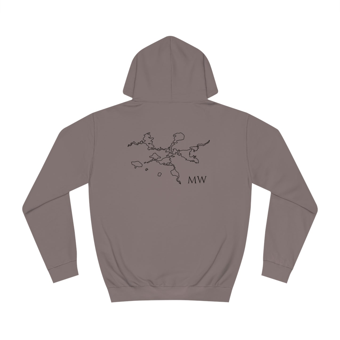 Manitowish Waters Row Boat Dog Fishing Patch - Unisex Hoodie Medium Weight