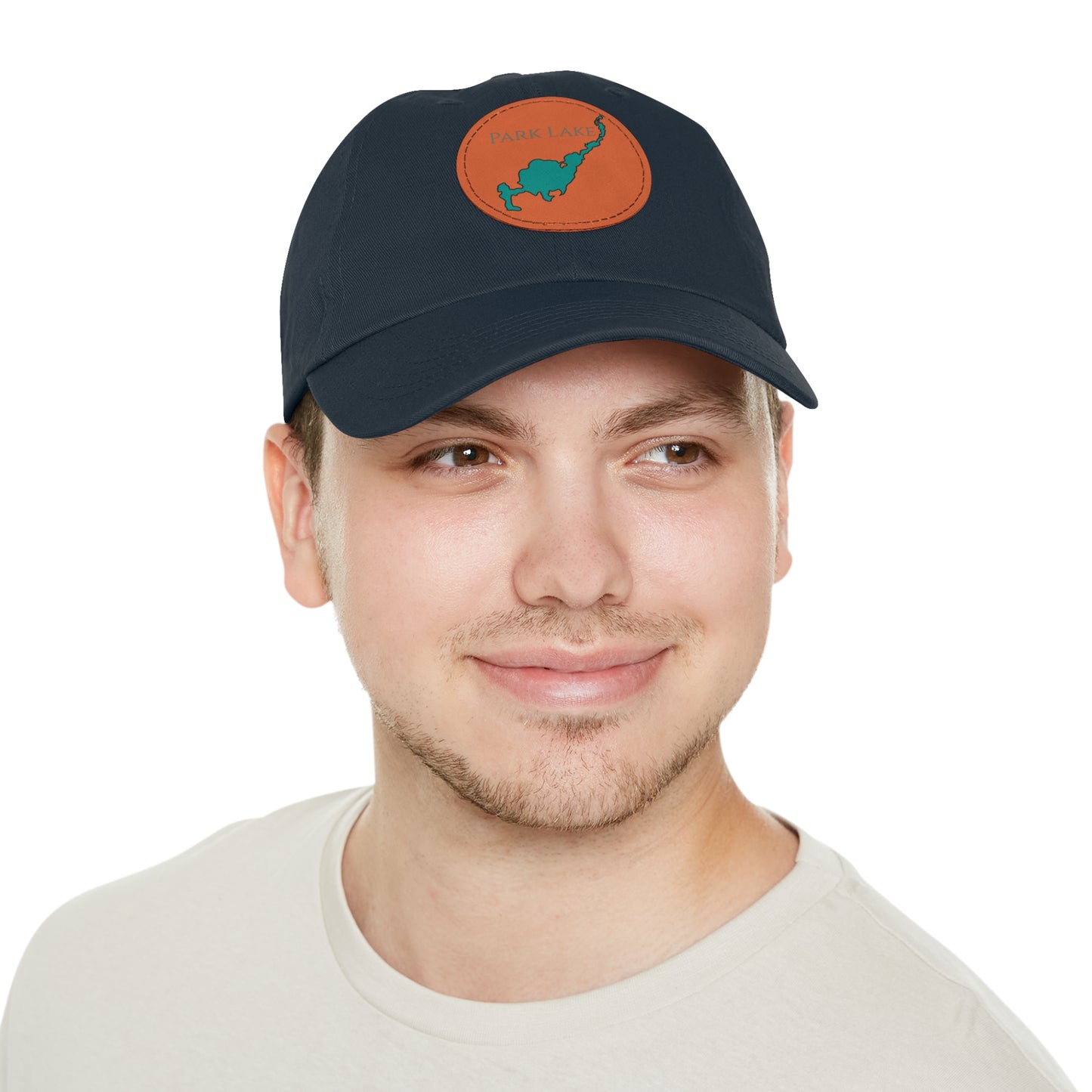 Park Lake Embroidered Hat with Leather Patch