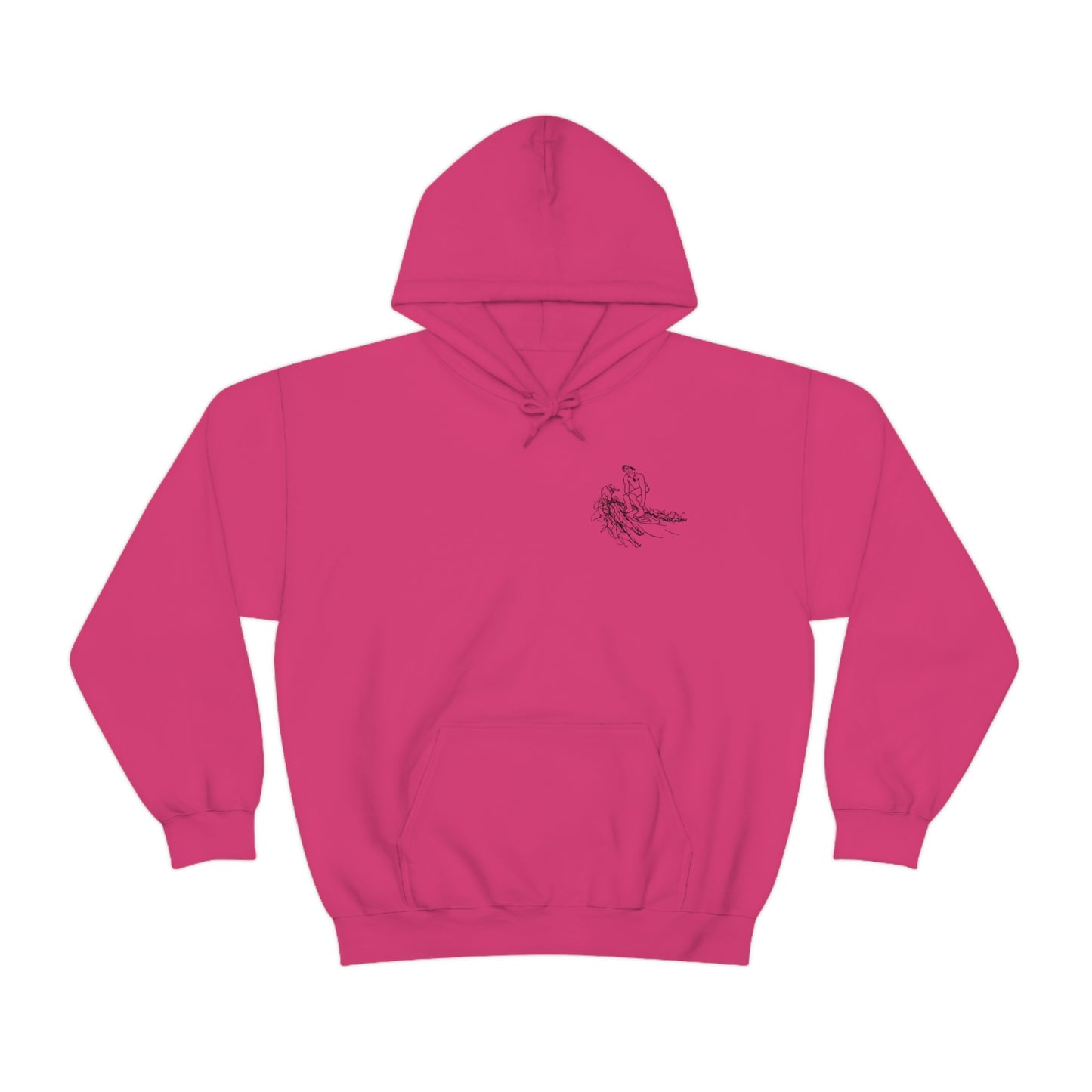 Surf Sketch Patch, Malibu Wakesetter - Lac LaBelle Unisex Heavyweight Hooded Sweatshirt