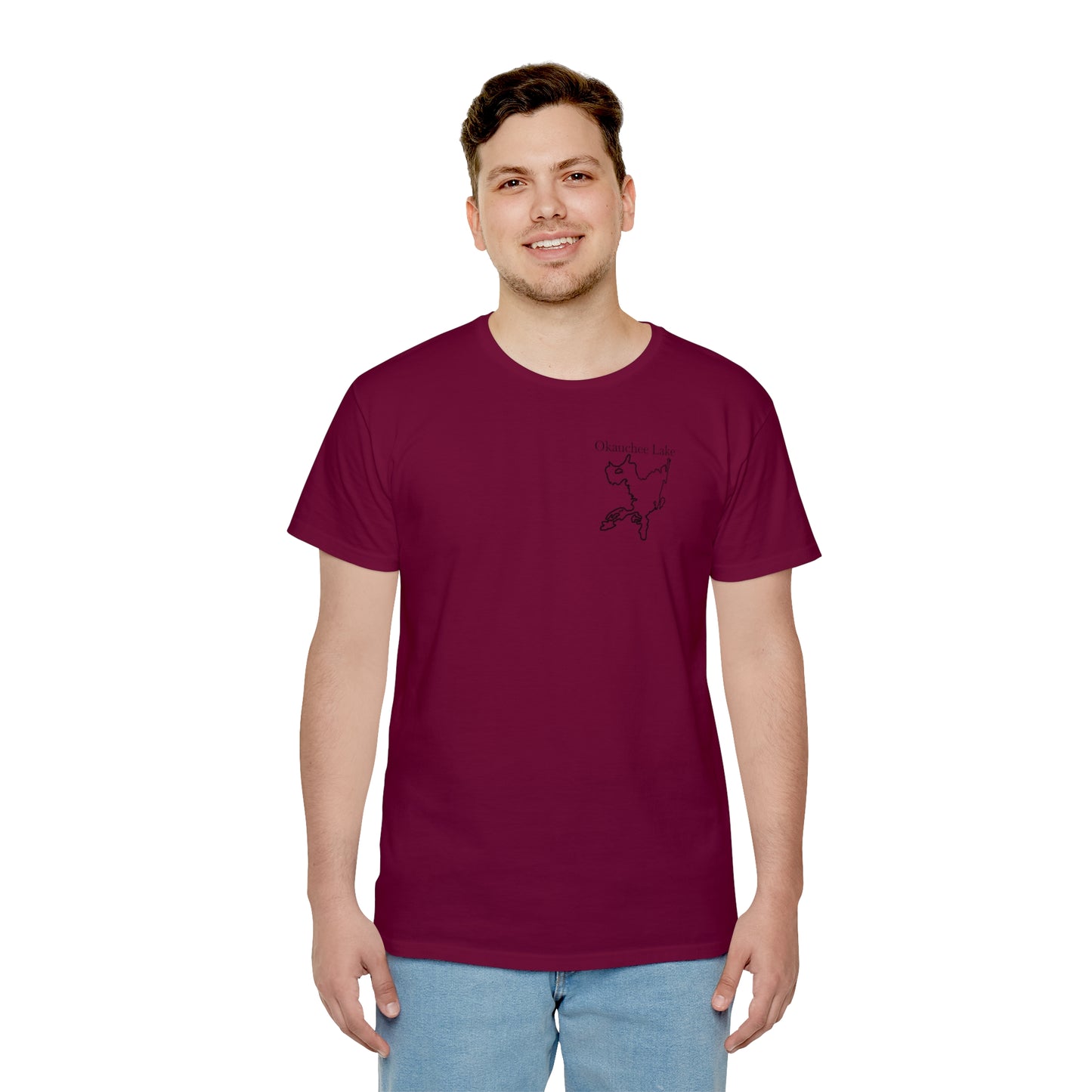 Okauchee Lake, kayak back - Unisex Lightweight short sleeve