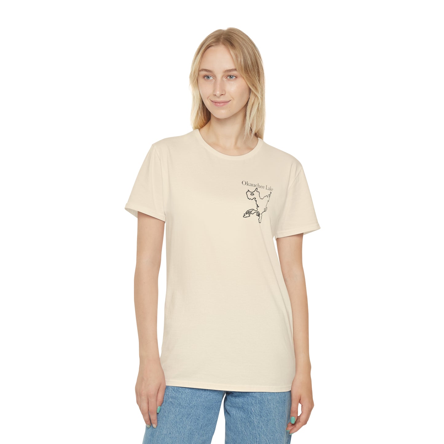 Okauchee Lake, kayak back - Unisex Lightweight short sleeve