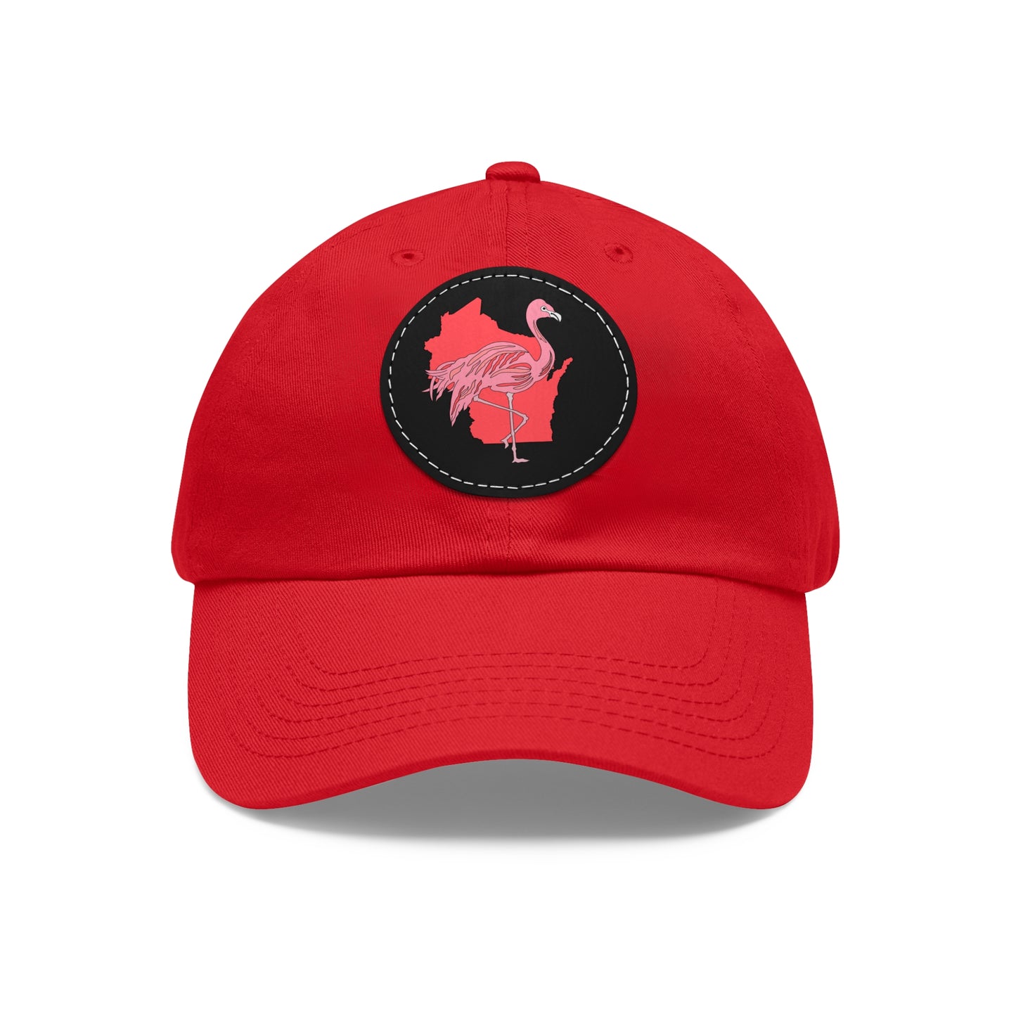 Dad Hat with Leather Patch (Round)