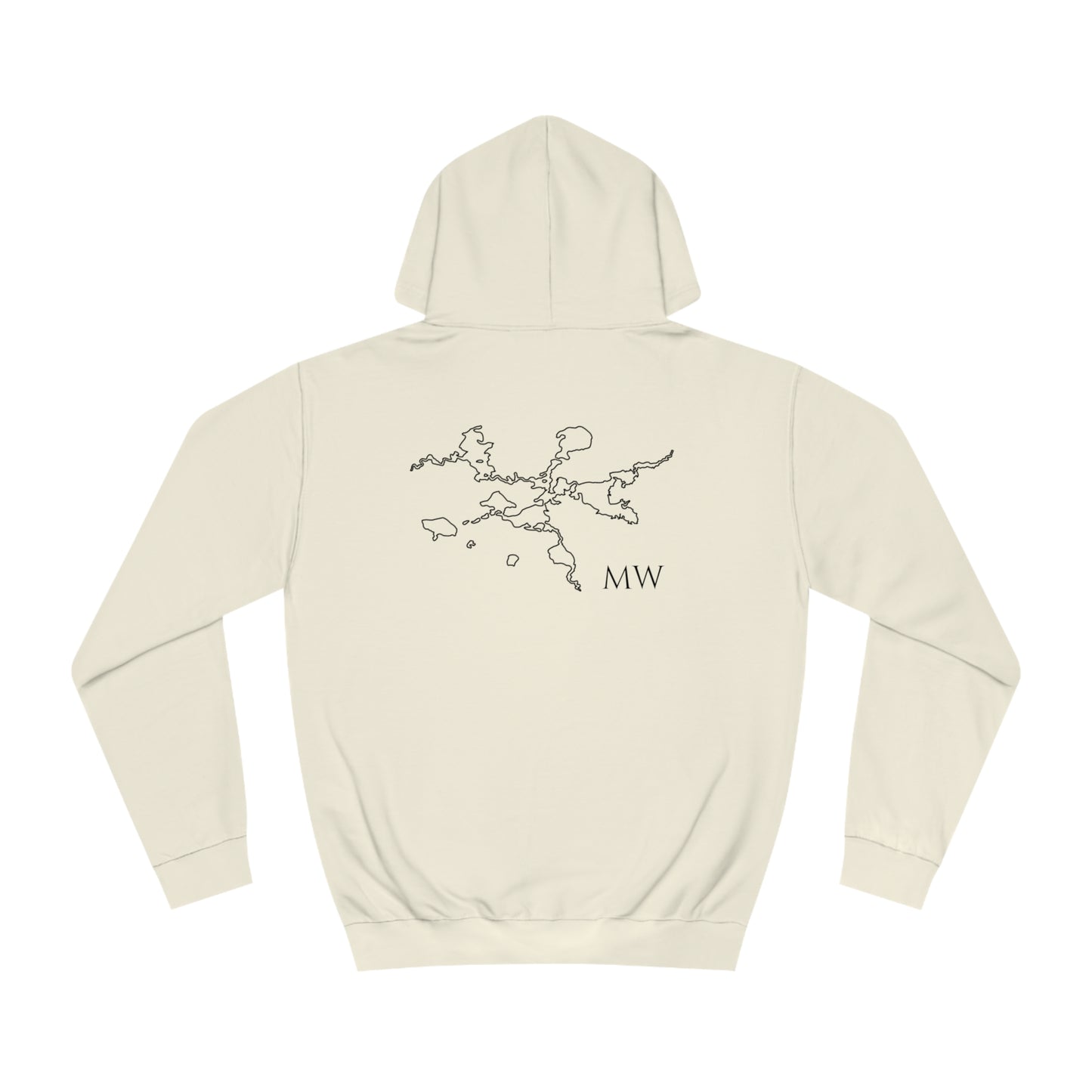Manitowish Waters Row Boat Dog Fishing Patch - Unisex Hoodie Medium Weight