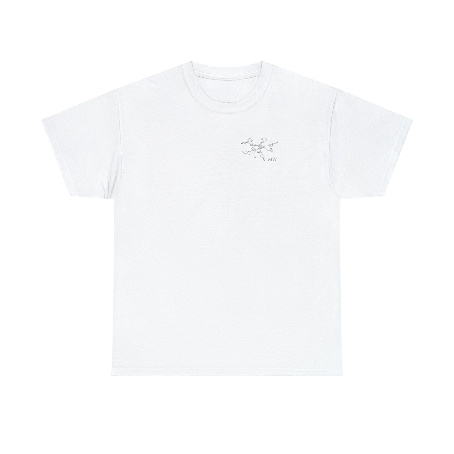 Manitowish Waters Fishing Off Dock - Unisex Heavyweight Short Sleeve Tee