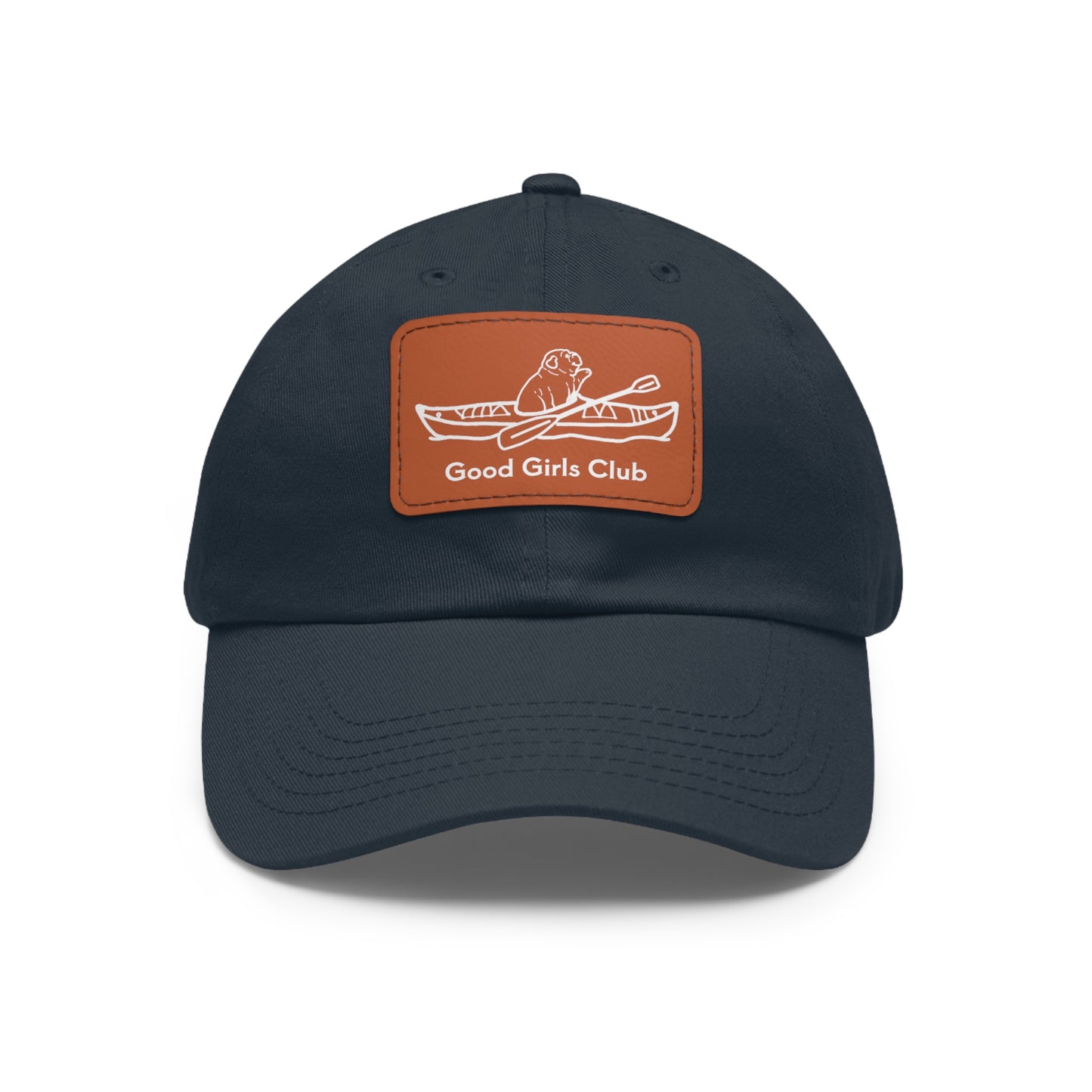 Good Girl Club English Bulldog Kayak Dog - Hat with Leather Patch
