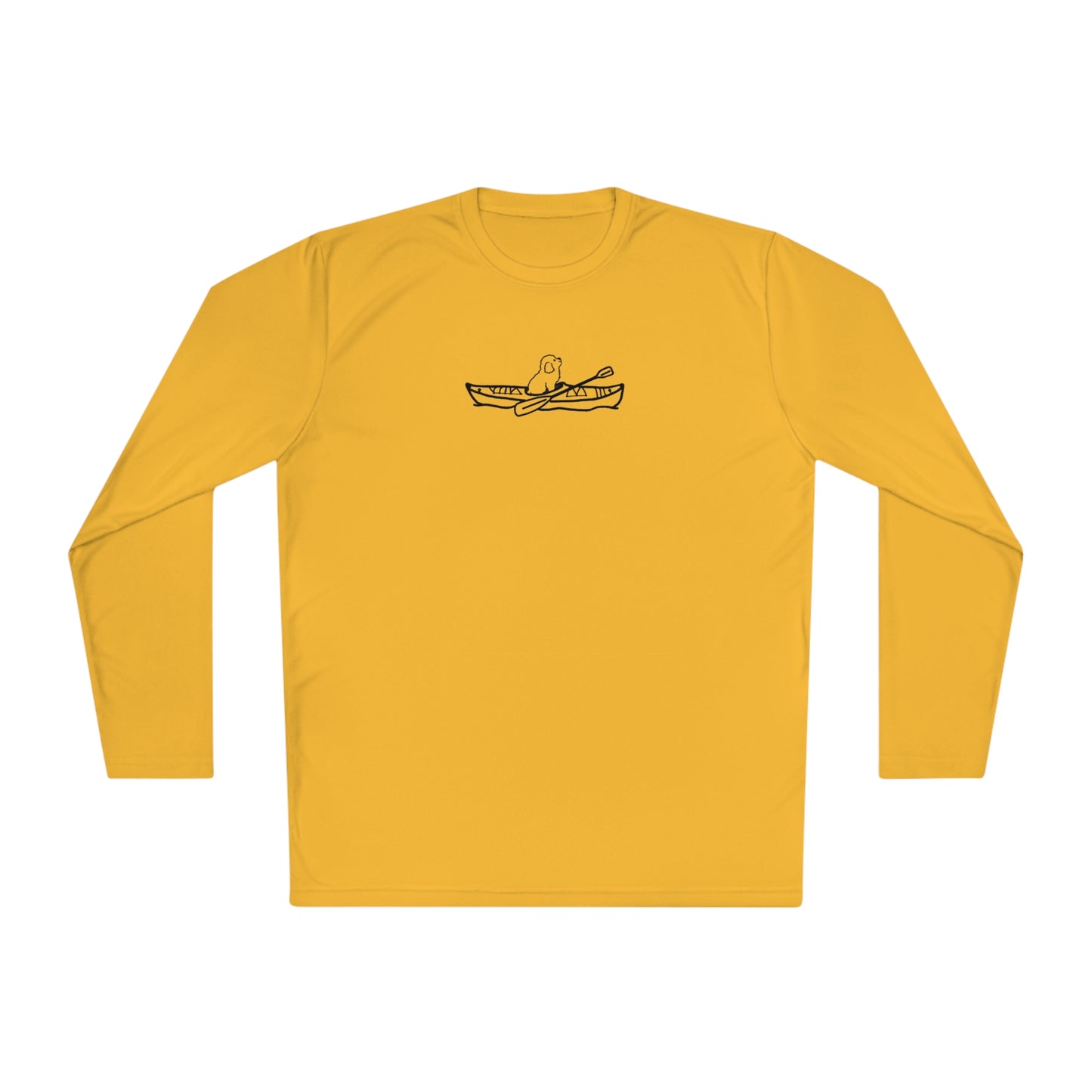 Kayak Dog - Mini Golden Doodle/Toy Poodle - Unisex Lightweight Sport Long Sleeve Tee