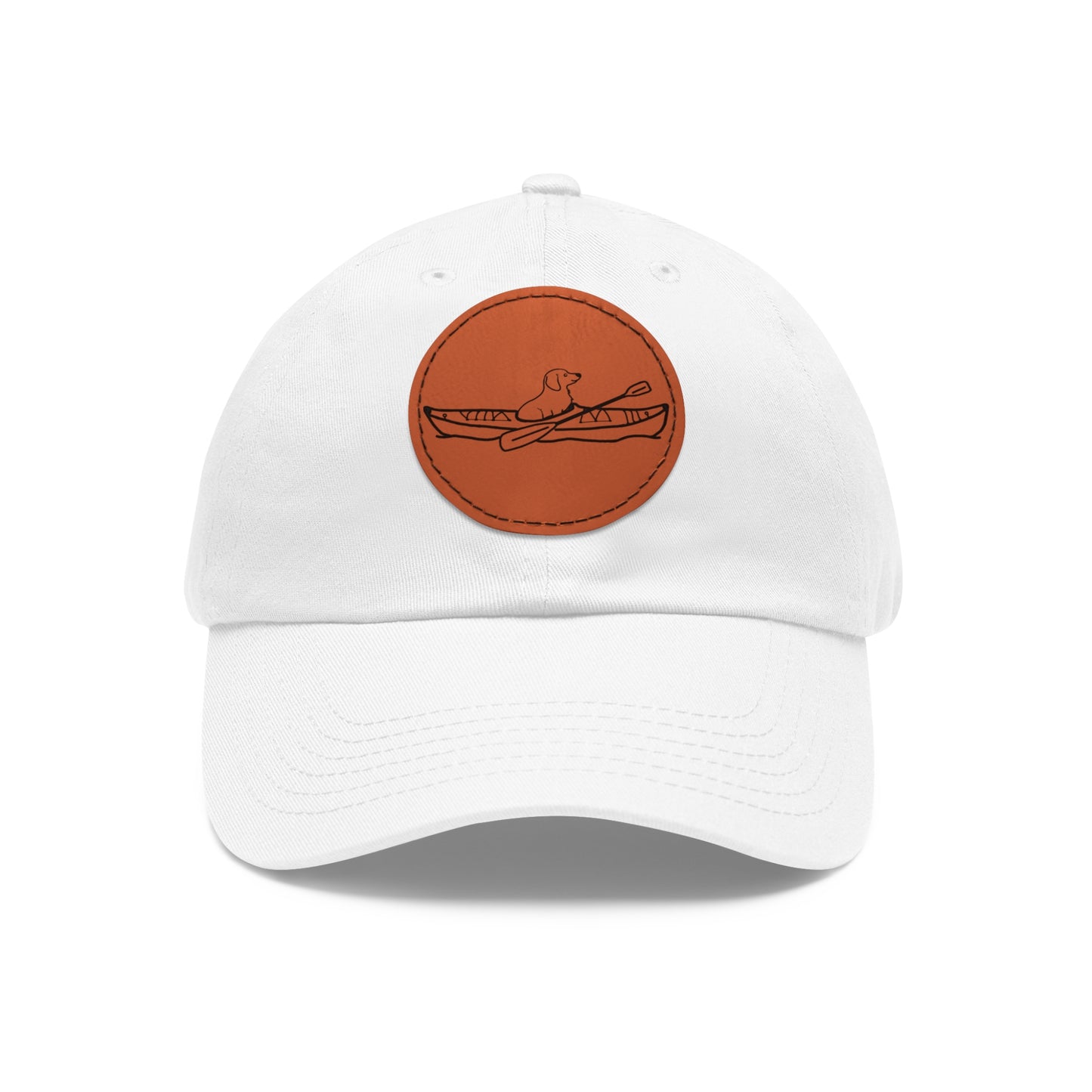 Kayak Dog Dachshund Hat with Leather Patch (Round)
