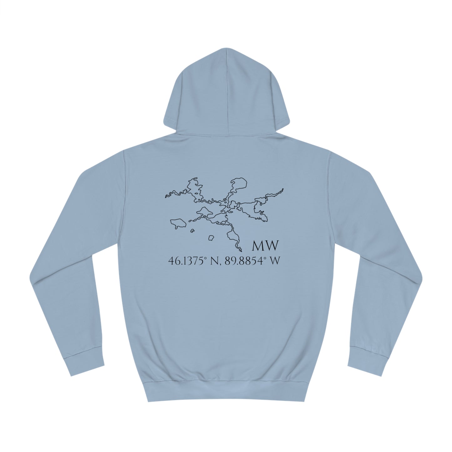 Manitowish Waters Sailboat Patch - Unisex Hoodie Medium Weight