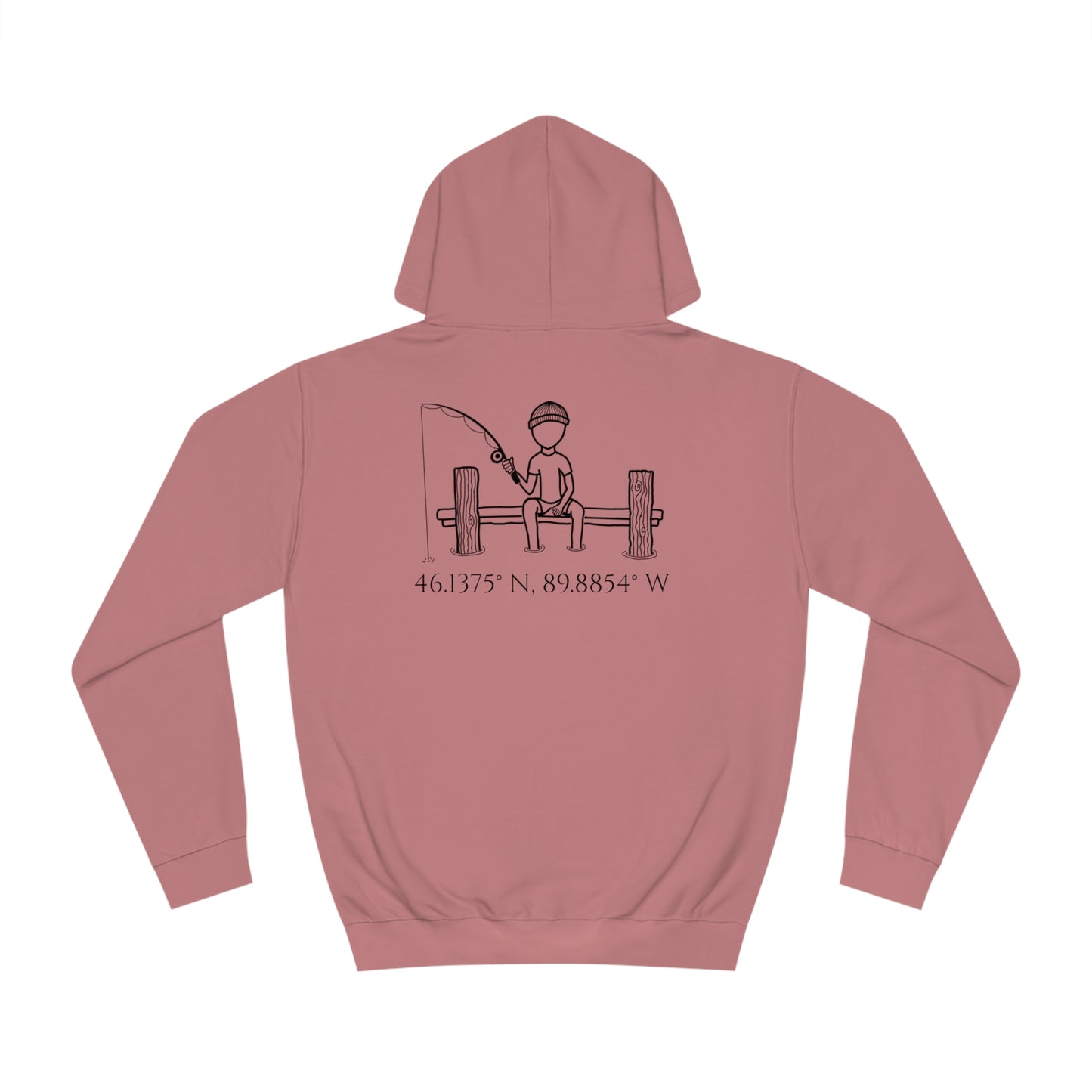 Manitowish Waters Fishing Off Dock - Unisex Hoodie Medium Weight