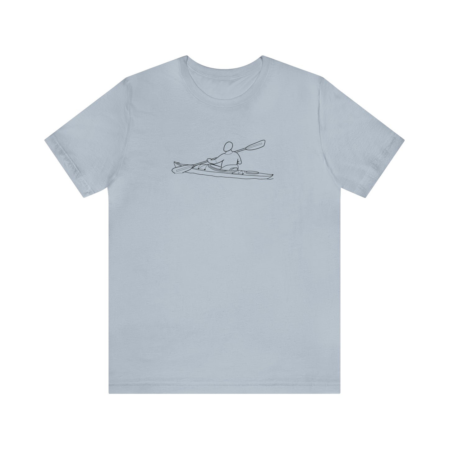 Lac LaBelle, Kayak Front - Unisex Lightweight Short Sleeve Tee