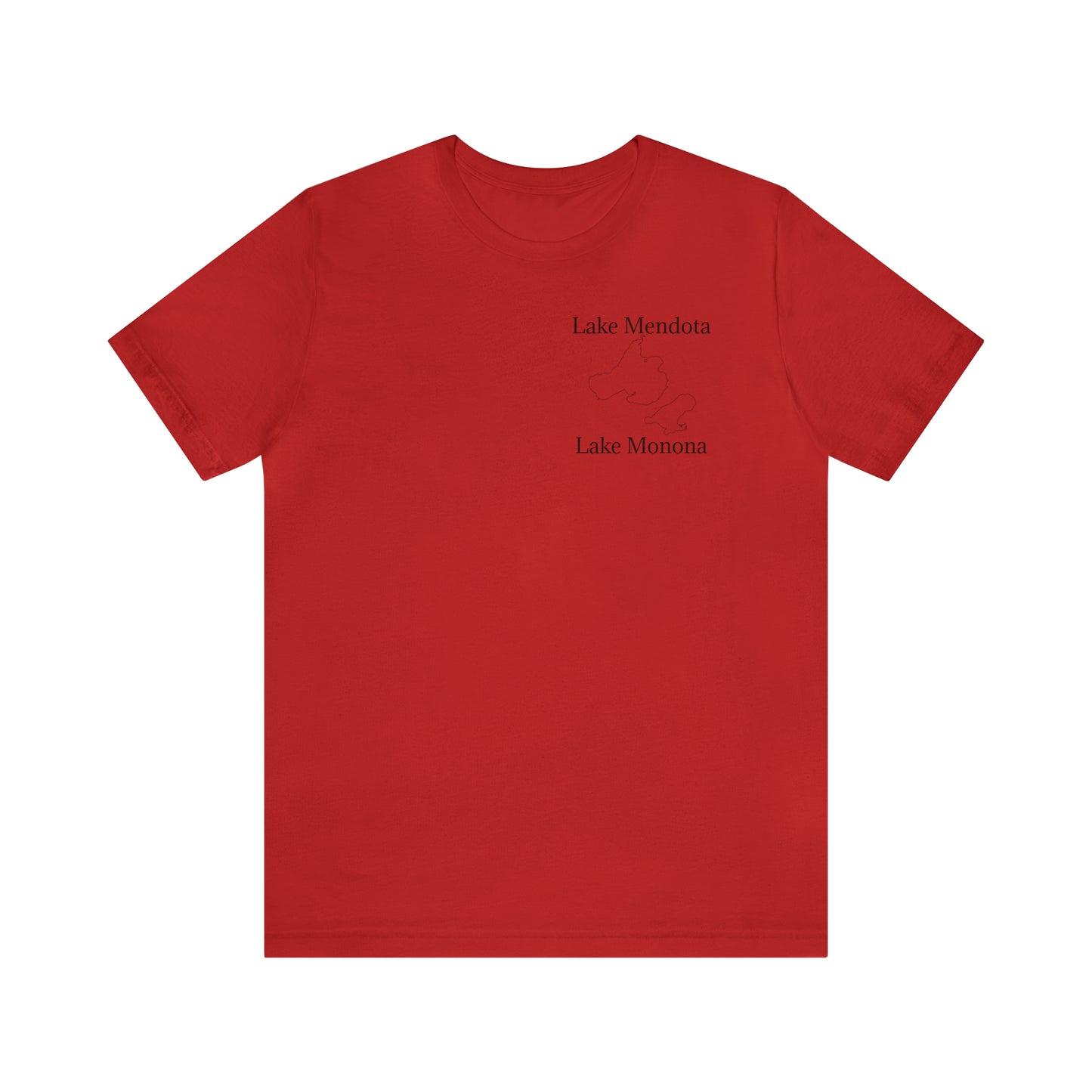 Mendota/Monona , sailboat Badger Logo - Bella & Canvas Short Sleeve