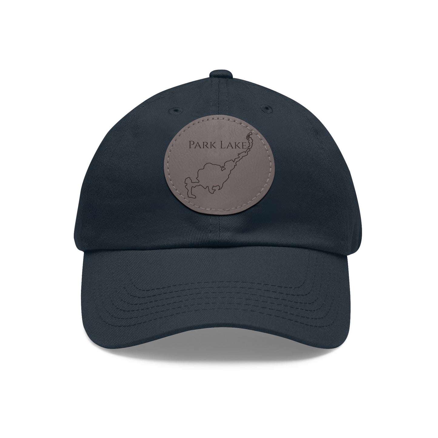 Park Lake Embroidered Hat with Leather Patch