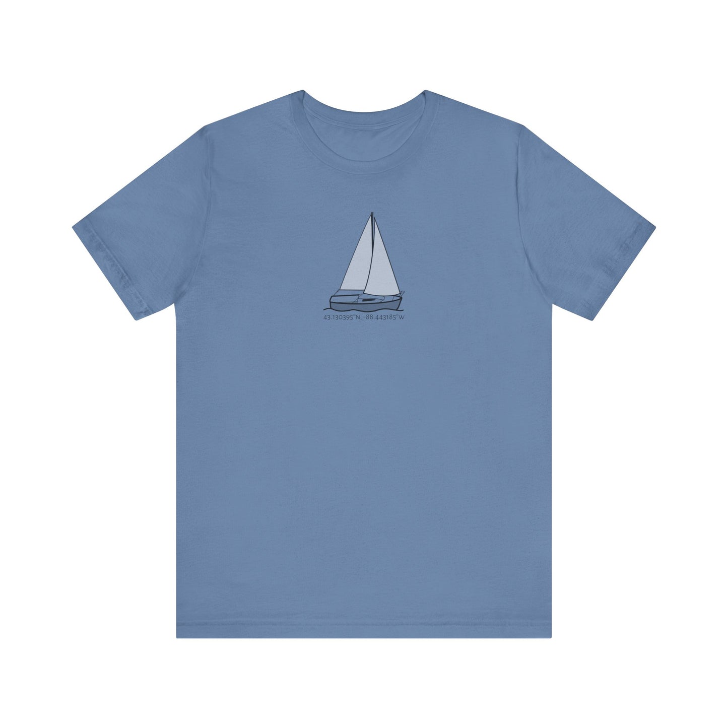 Unisex Lightweight Short Sleeve Tee (Comfort Sailboat Design)