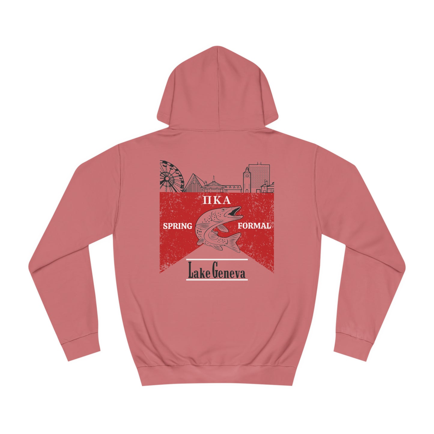 Pike Final Mockup Budweiser Red Unisex Hoodie Medium Weight