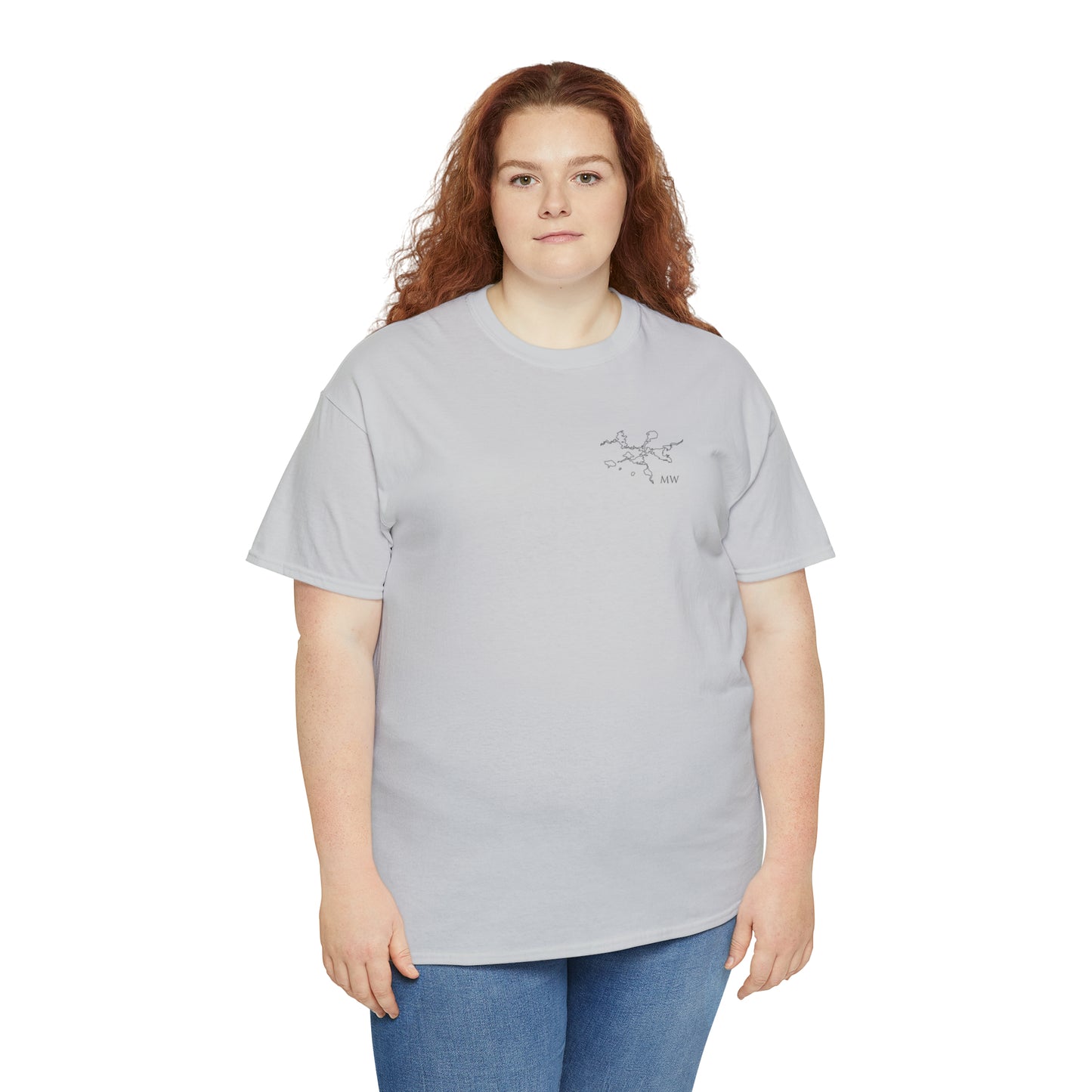 Manitowish Waters Fishing Off Dock - Unisex Heavyweight Short Sleeve Tee