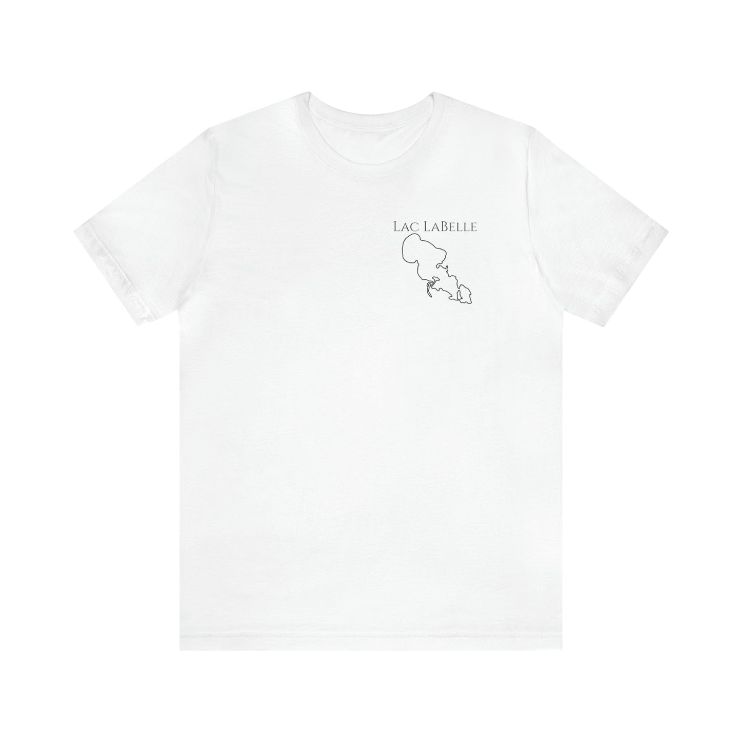 Lac LaBelle, Plain Lake Patch - Unisex Lightweight Short Sleeve Tee