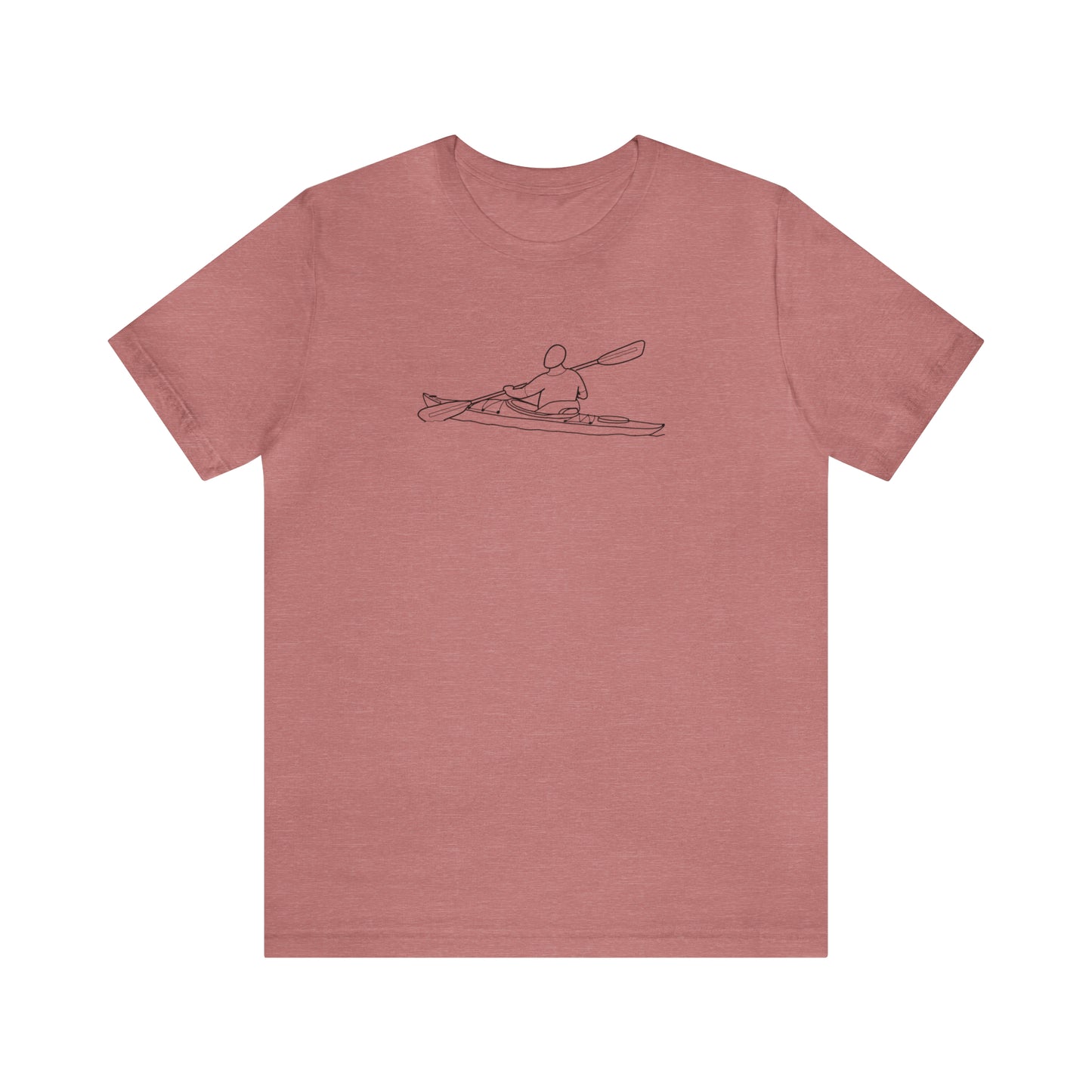 Lac LaBelle, Kayak Front - Unisex Lightweight Short Sleeve Tee