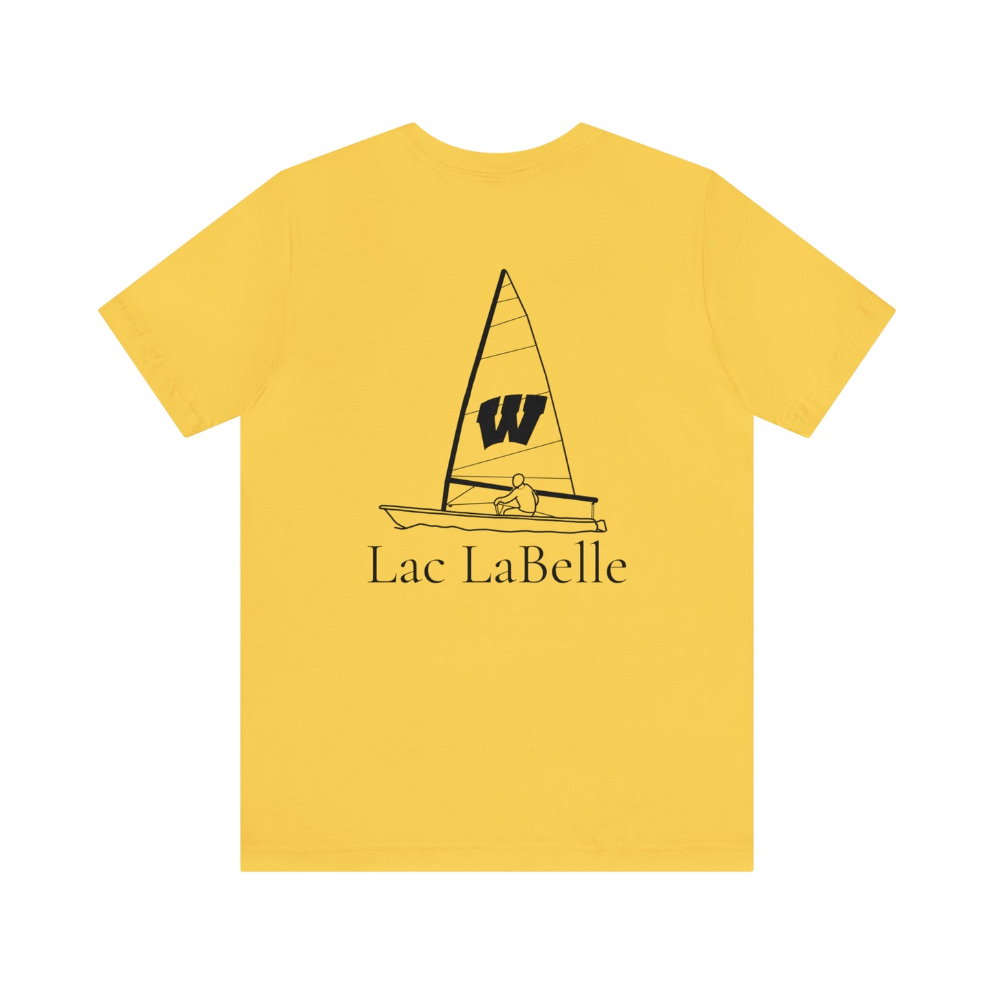 Wisconsin Sailing - Lac LaBelle Unisex Lightweight Short Sleeve Tee