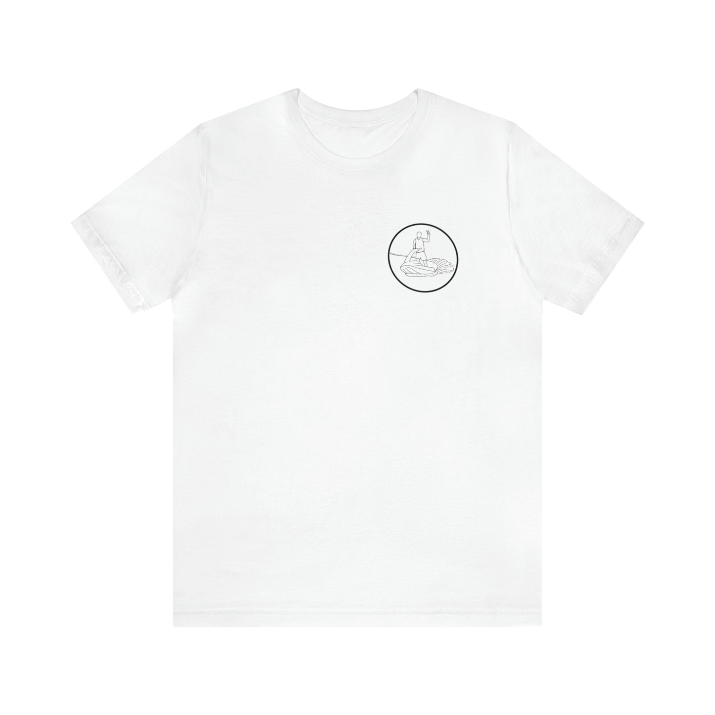Standup Jetski Front, 2008 Malibu Wakesetter - Okauchee Lake Unisex Lightweight Short Sleeve Tee
