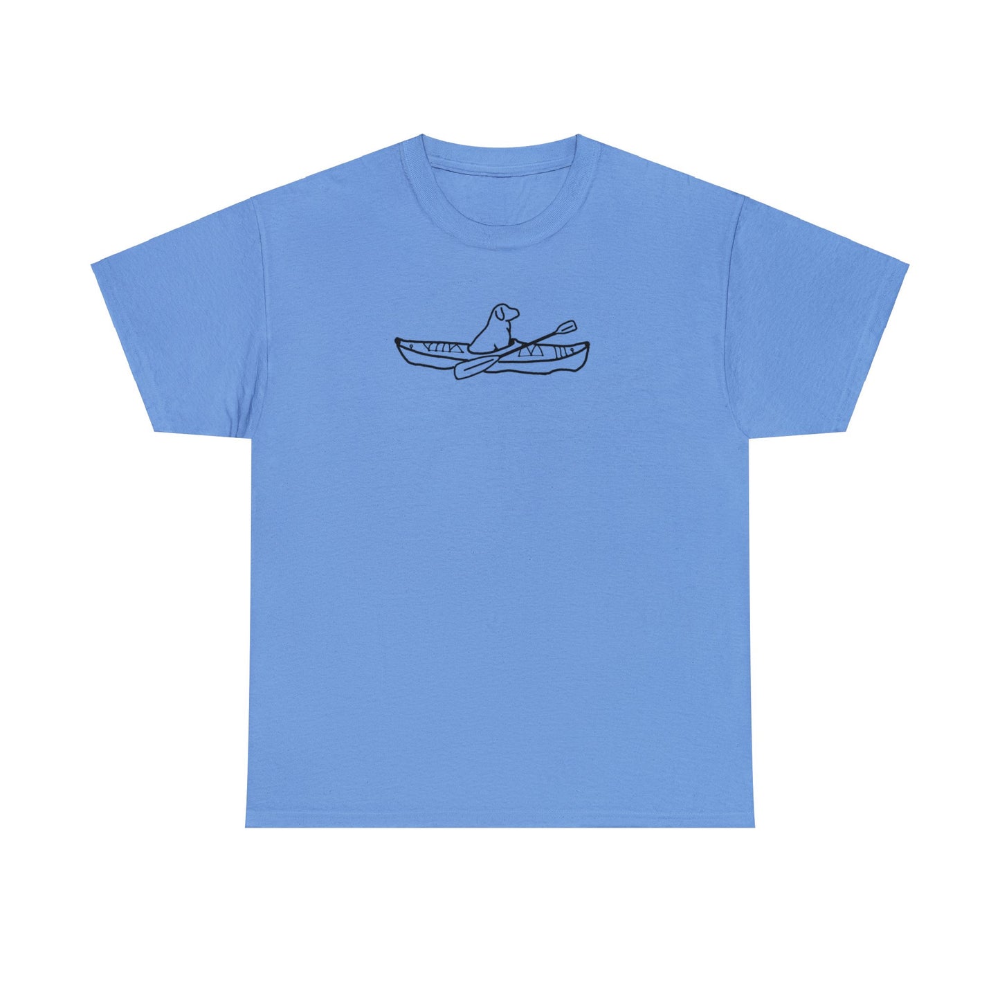Unisex Heavy Tee Shirt - Kayak Dog