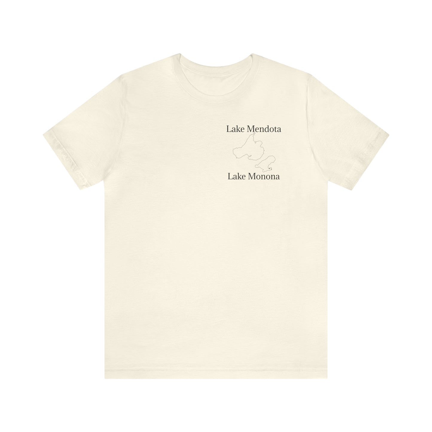 Mendota/Monona , sailboat Badger Logo - Bella & Canvas Short Sleeve