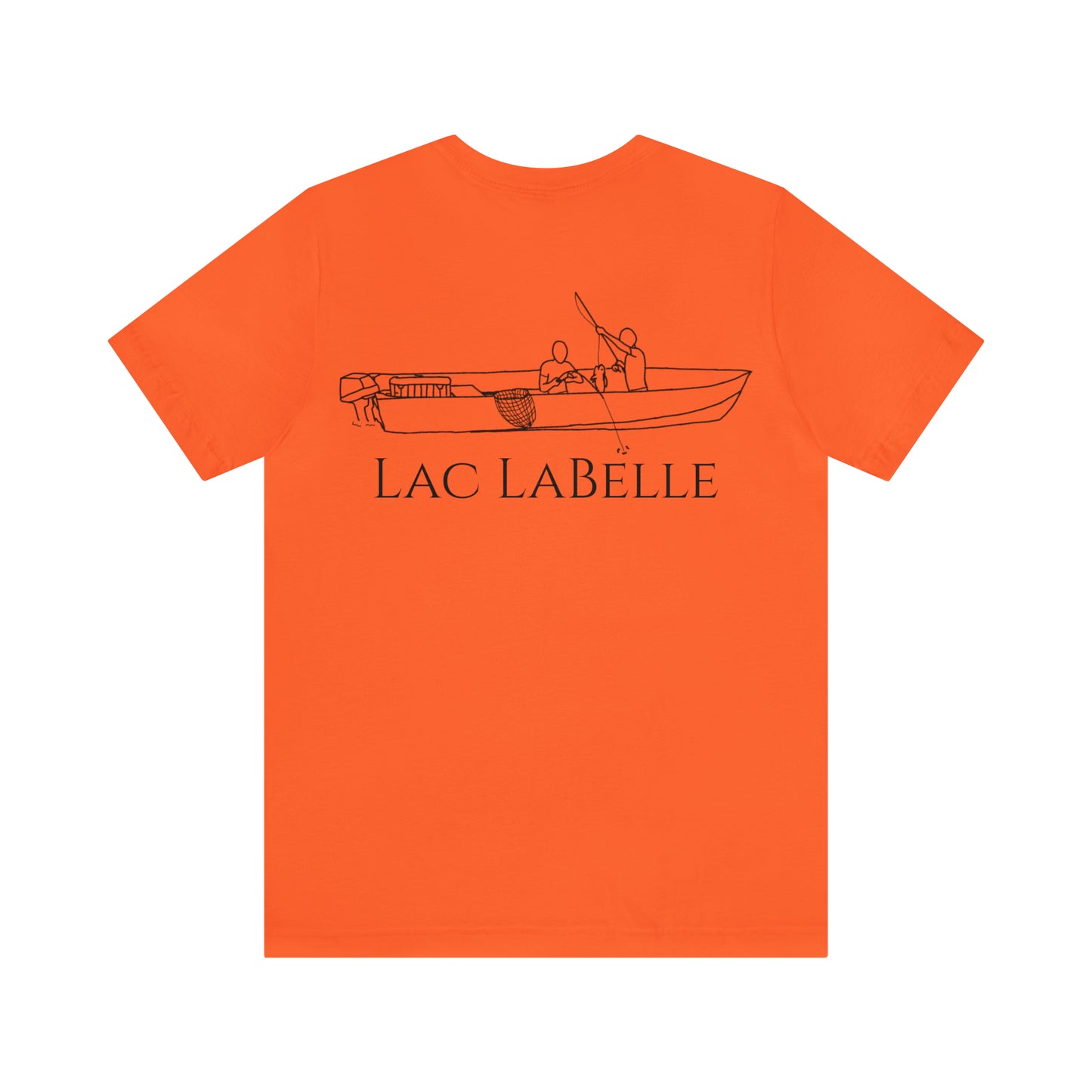 Lac LaBelle, 2 Guys Fishing - Unisex Lightweight Short Sleeve Tee