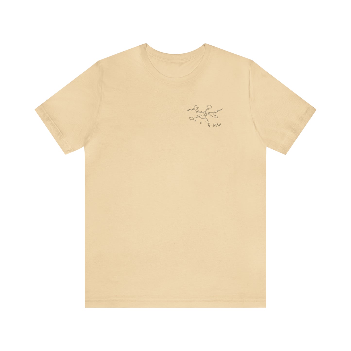 Sailing and Coordinates - Manitowish Waters Unisex Lightweight Short Sleeve Tee