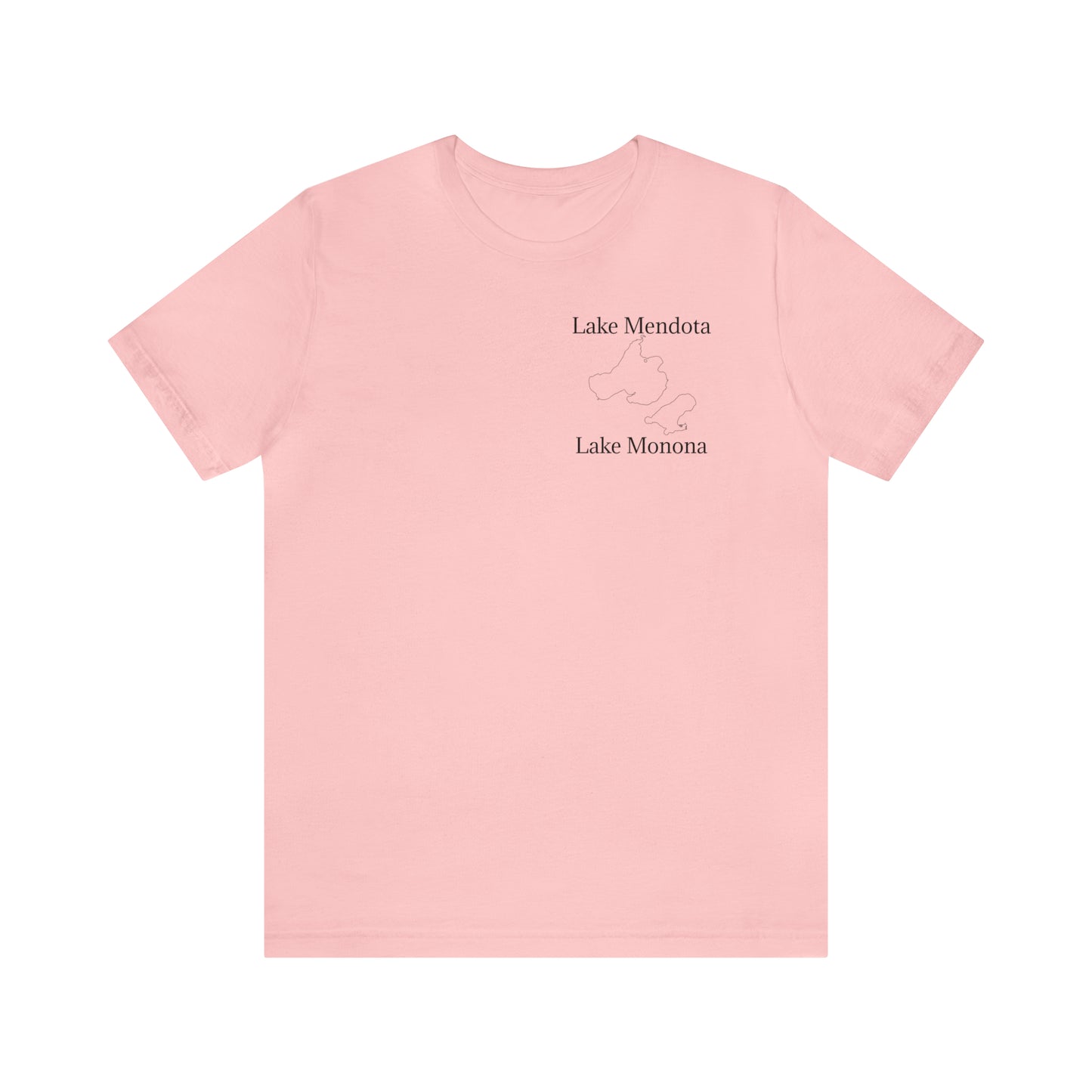Mendota/Monona , sailboat Badger Logo - Bella & Canvas Short Sleeve