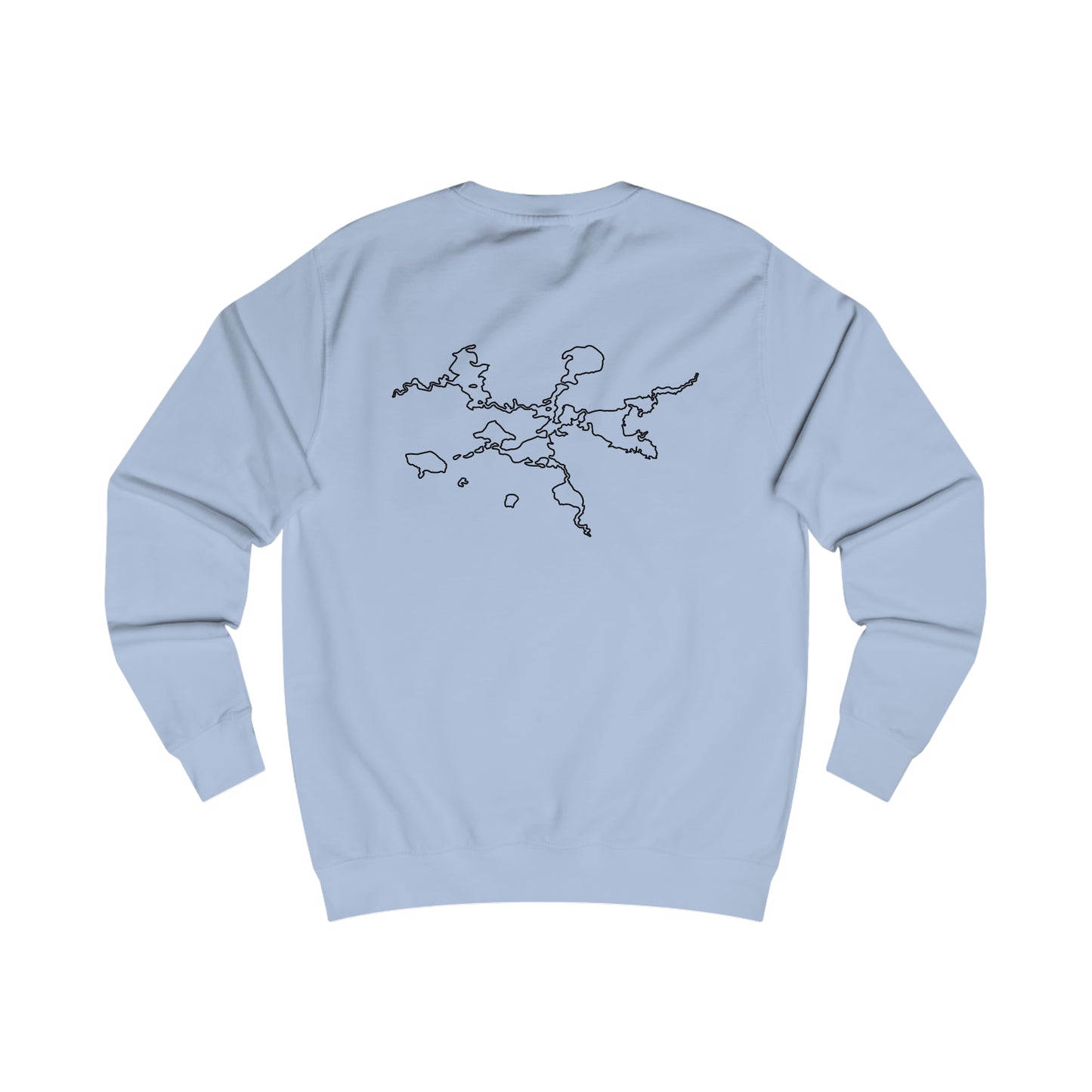 Manitowish Waters with Back Outline - Men's Crewneck
