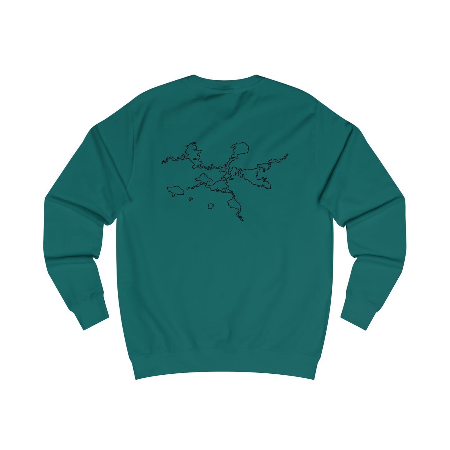 Manitowish Waters with Back Outline - Men's Crewneck