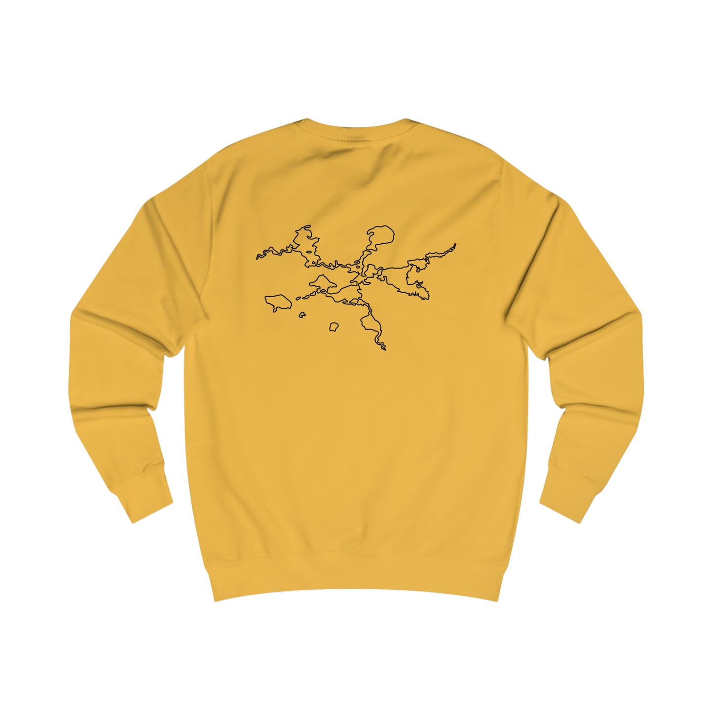 Manitowish Waters with Back Outline - Men's Crewneck