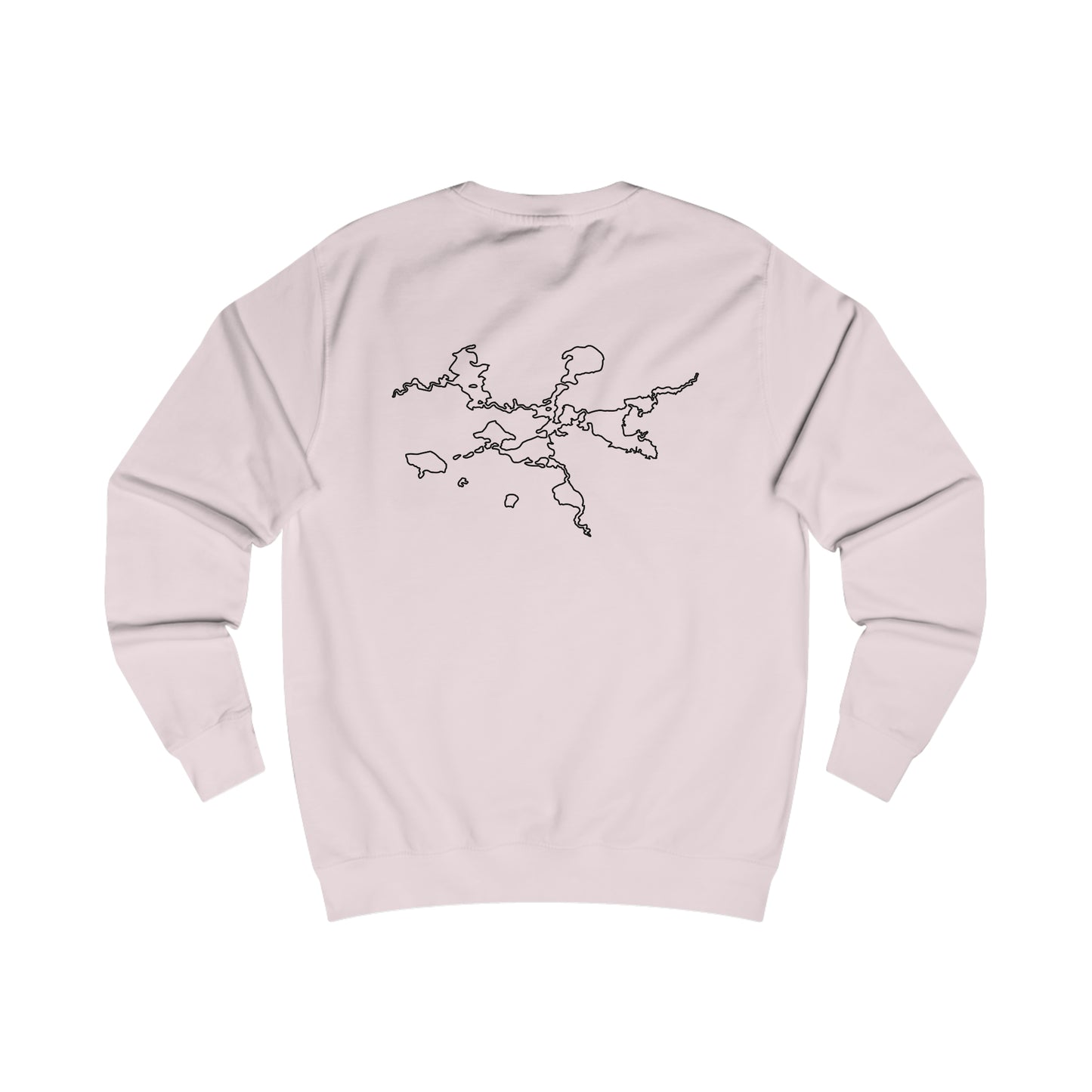 Manitowish Waters with Back Outline - Men's Crewneck