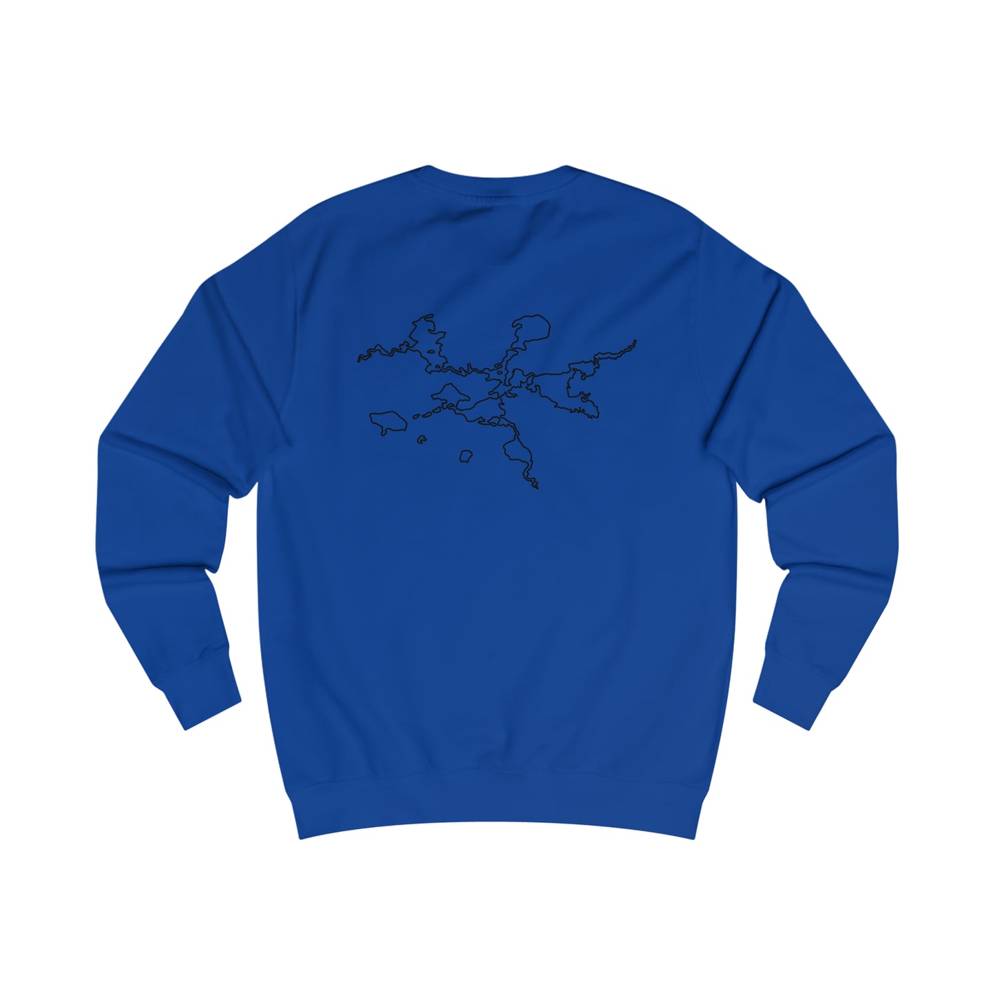 Manitowish Waters with Back Outline - Men's Crewneck