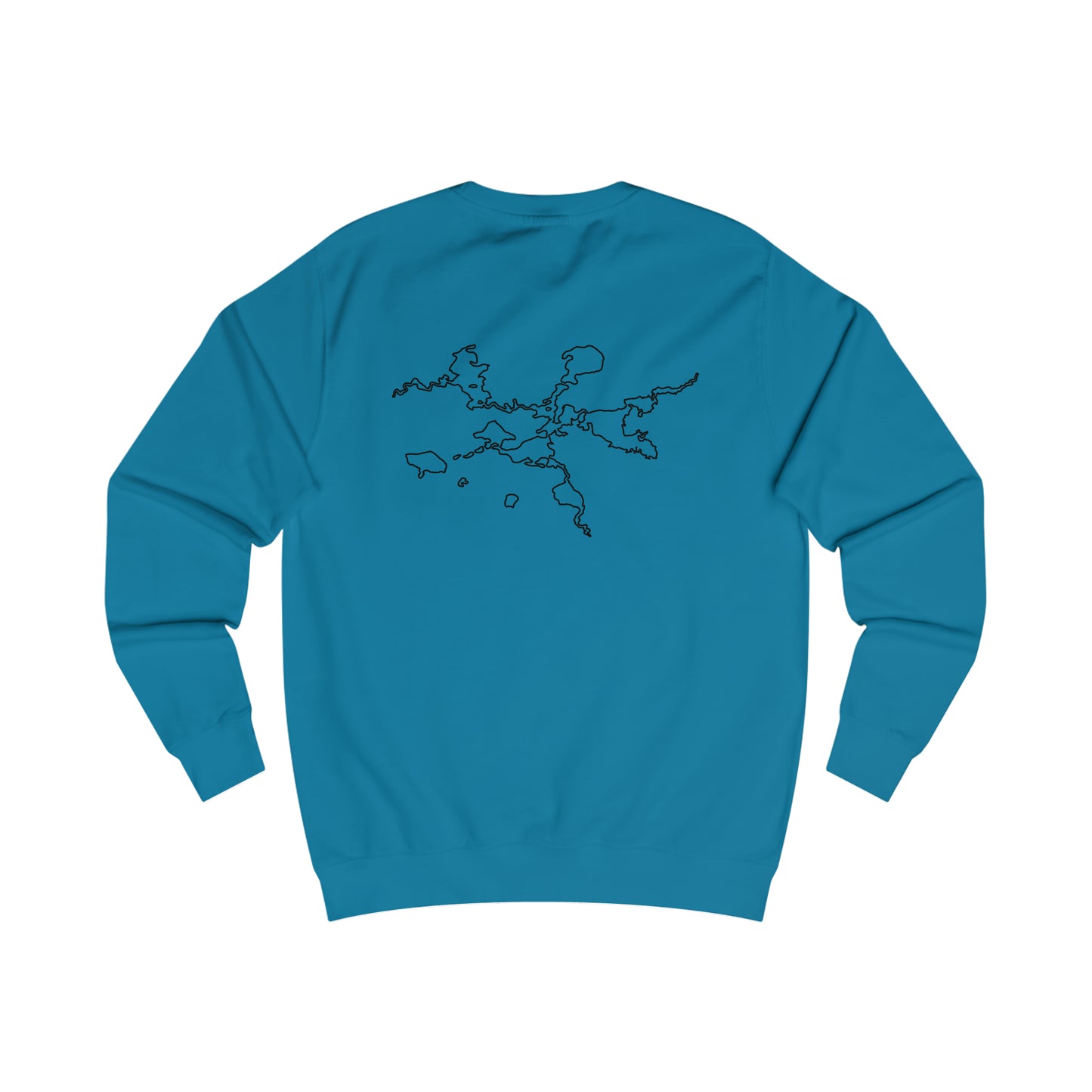 Manitowish Waters with Back Outline - Men's Crewneck