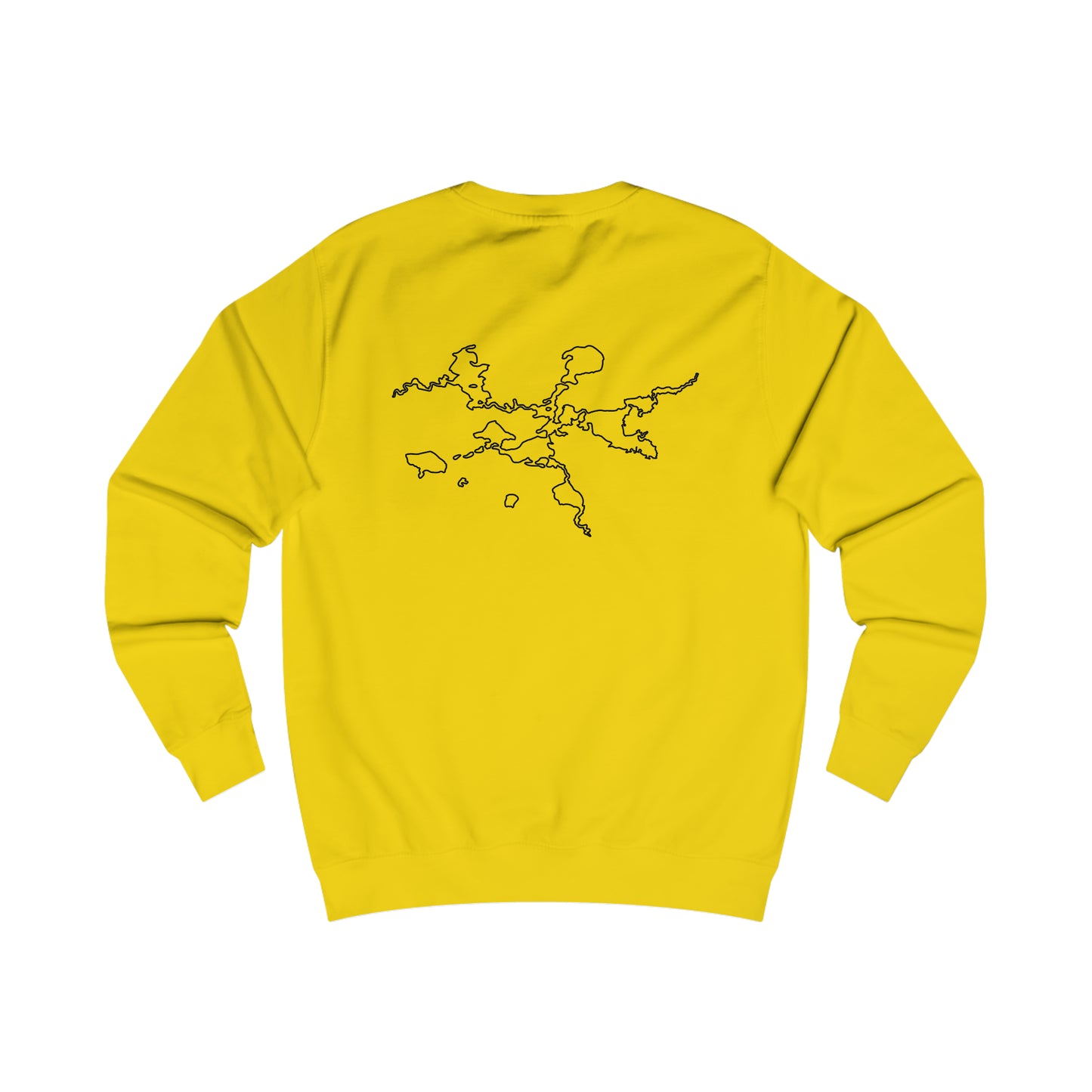 Manitowish Waters with Back Outline - Men's Crewneck