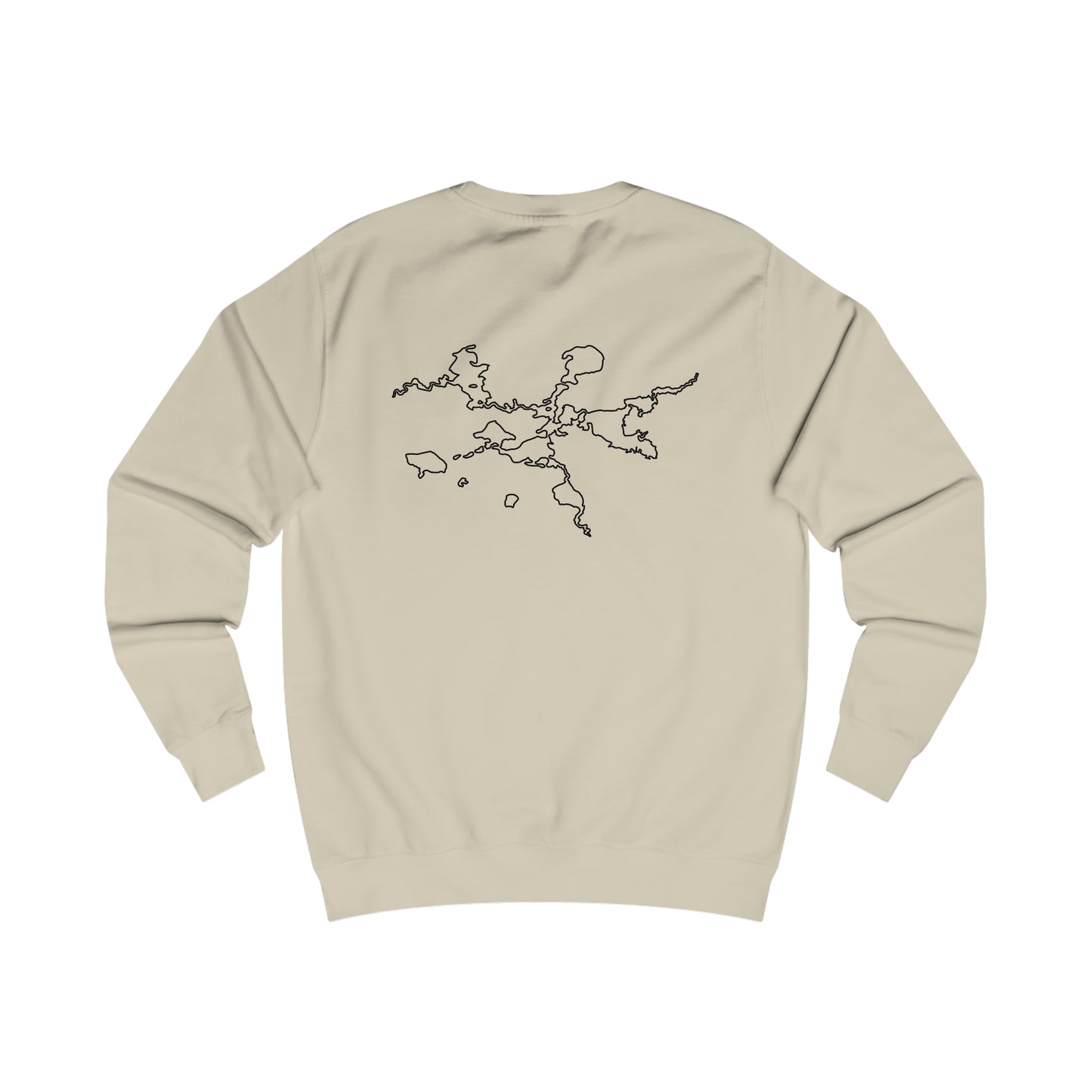 Manitowish Waters with Back Outline - Men's Crewneck