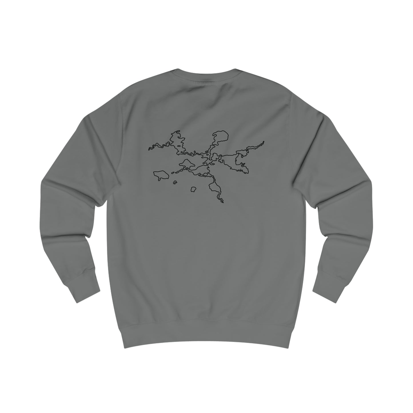 Manitowish Waters with Back Outline - Men's Crewneck