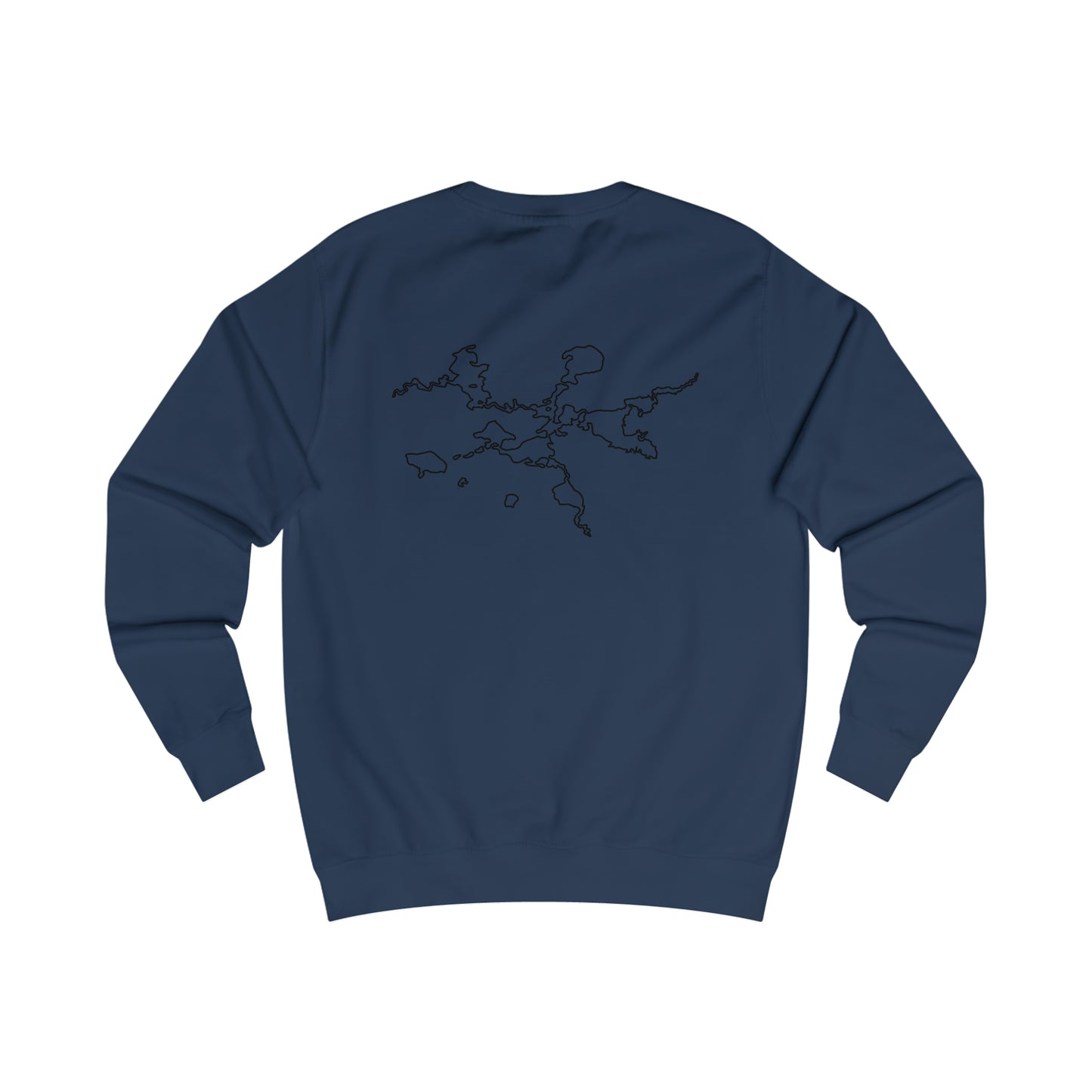 Manitowish Waters with Back Outline - Men's Crewneck