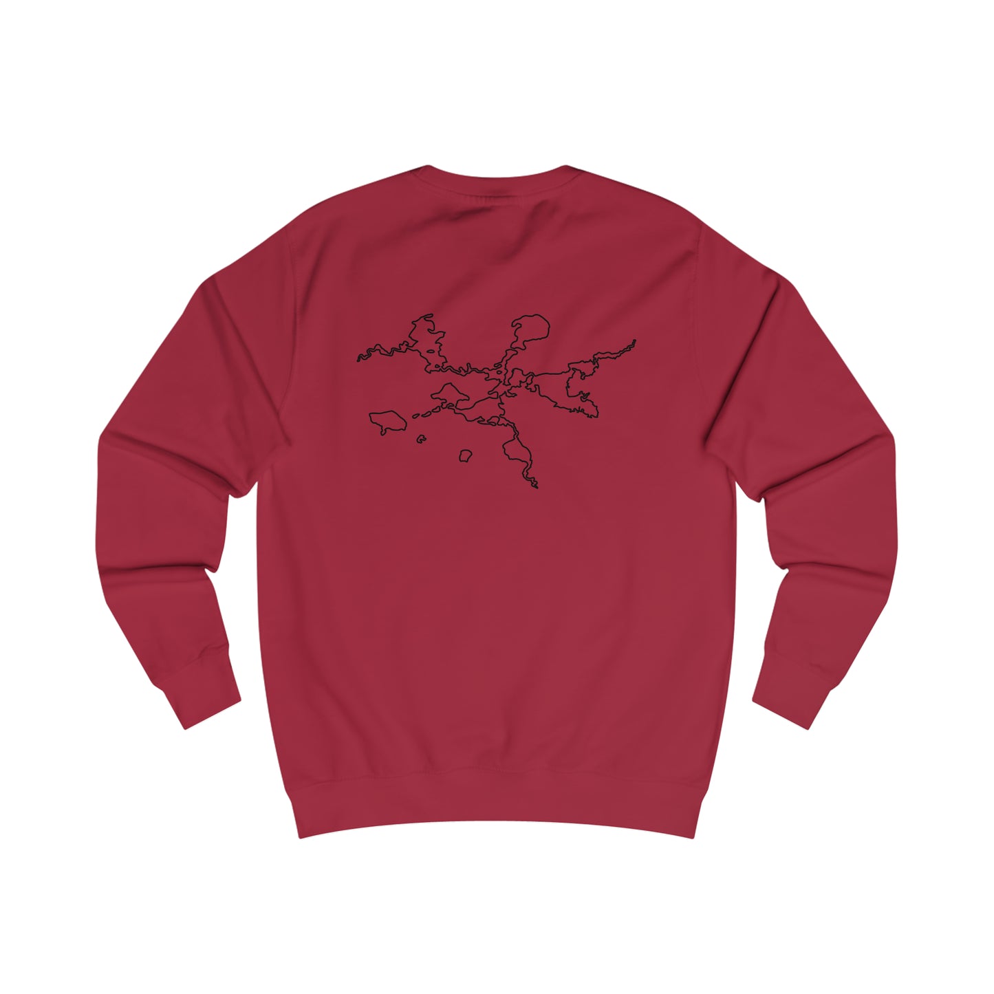 Manitowish Waters with Back Outline - Men's Crewneck