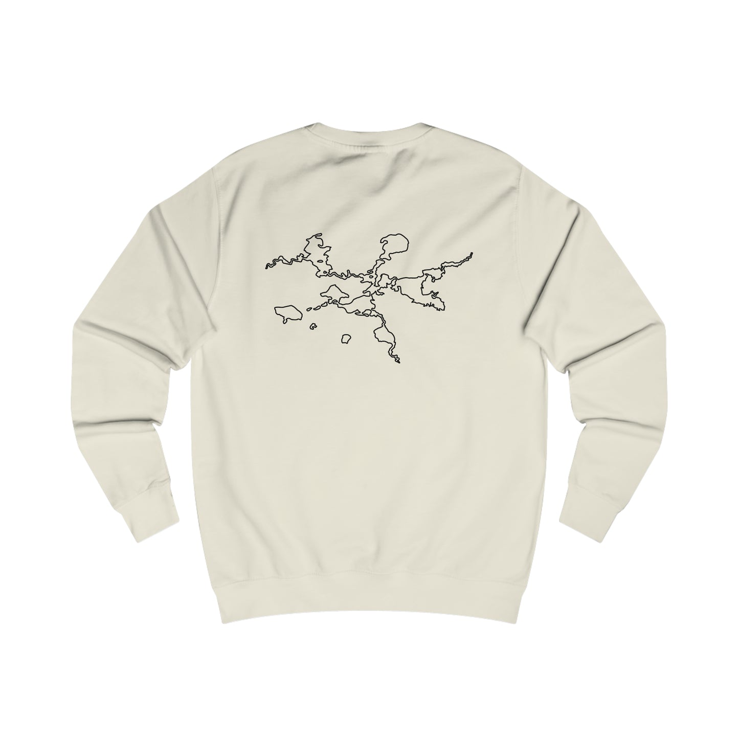 Manitowish Waters with Back Outline - Men's Crewneck