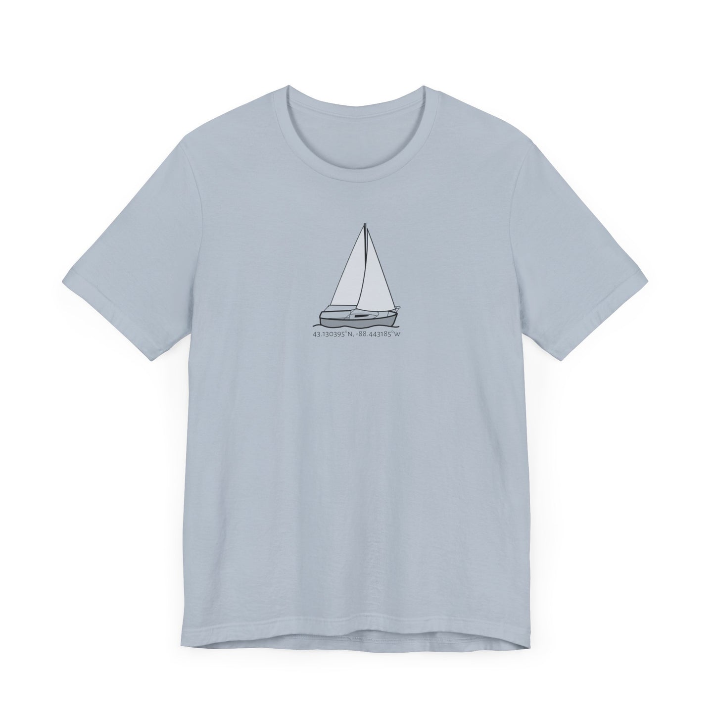 Unisex Lightweight Short Sleeve Tee (Comfort Sailboat Design)