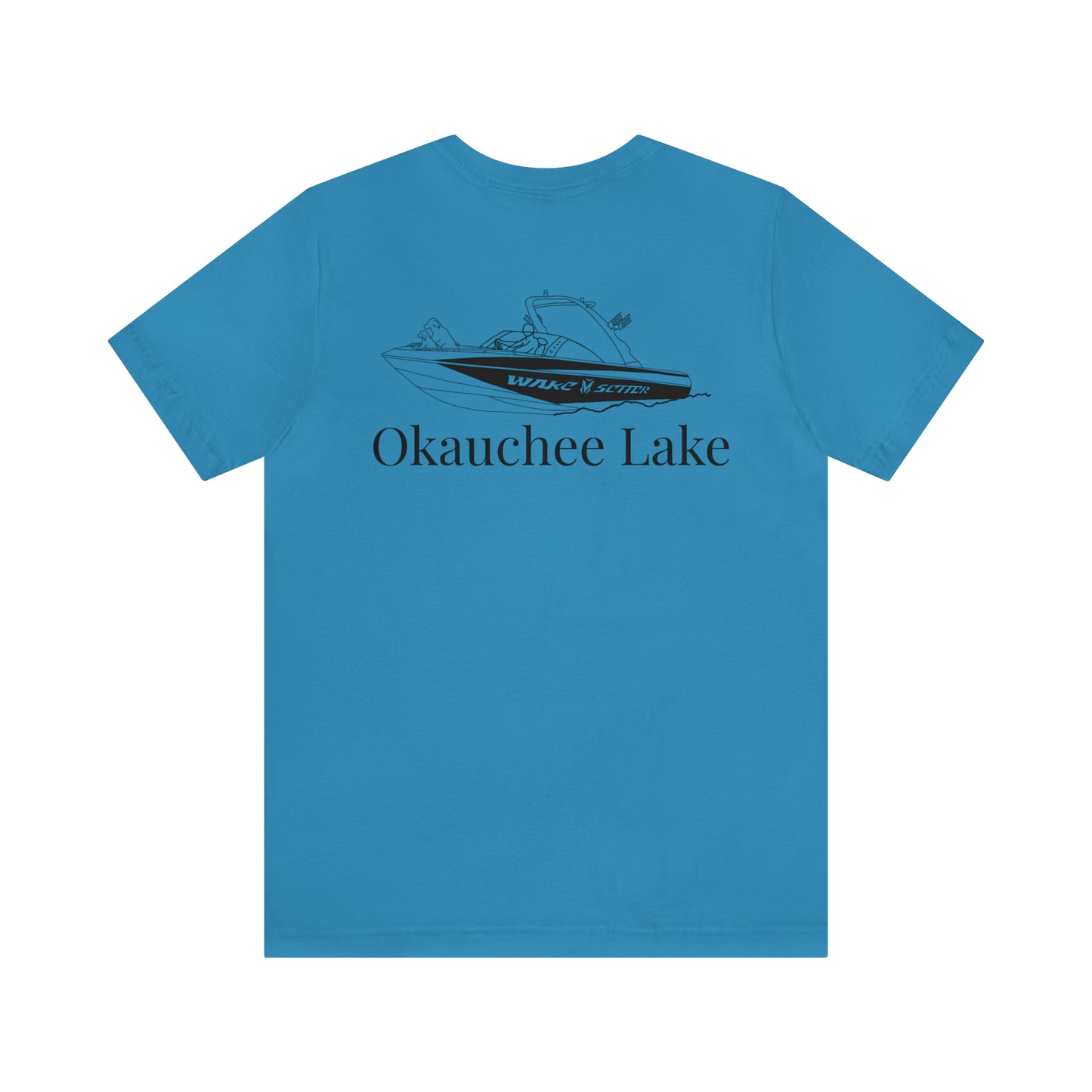 Standup Jetski Front, 2008 Malibu Wakesetter - Okauchee Lake Unisex Lightweight Short Sleeve Tee