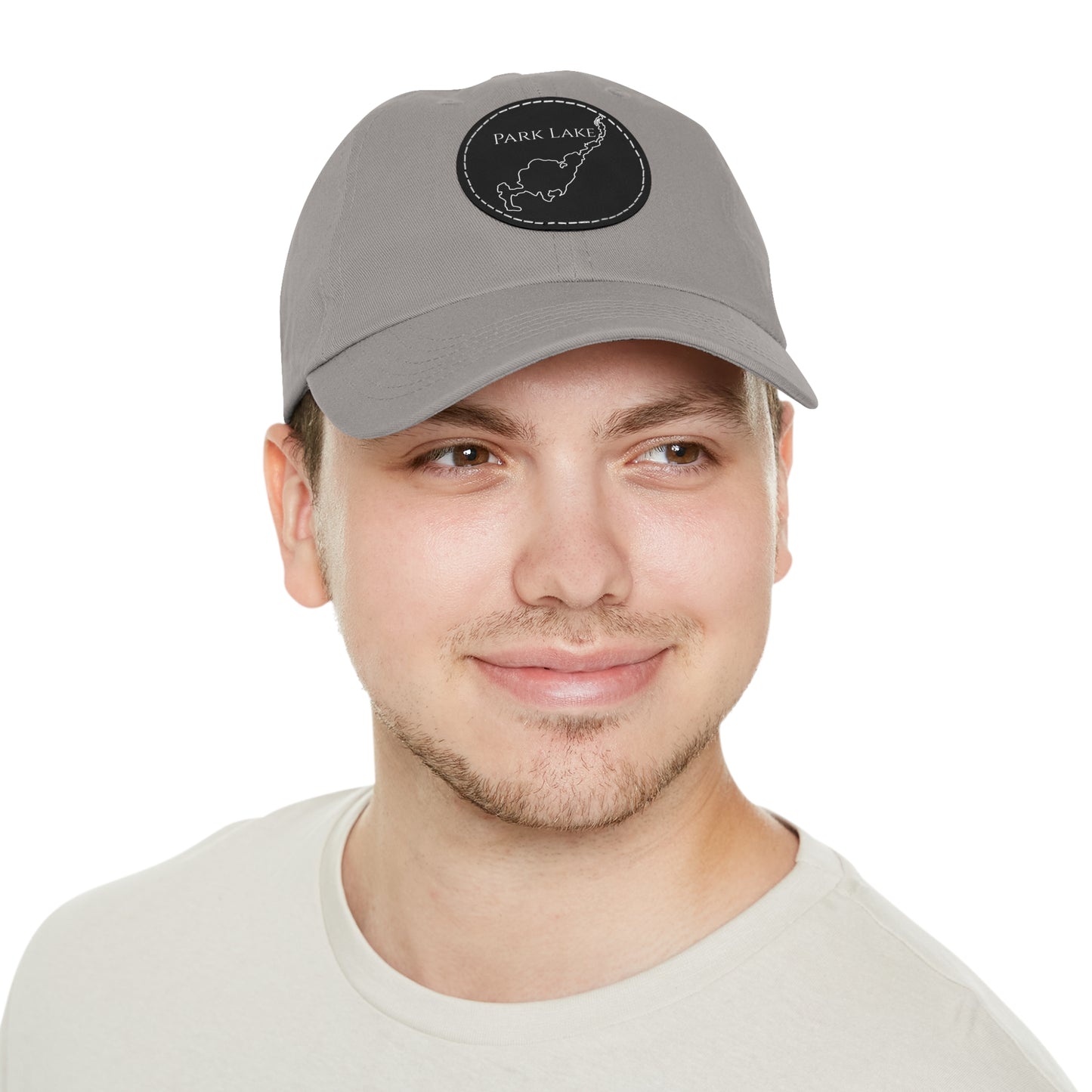 Park Lake Embroidered Hat with Leather Patch