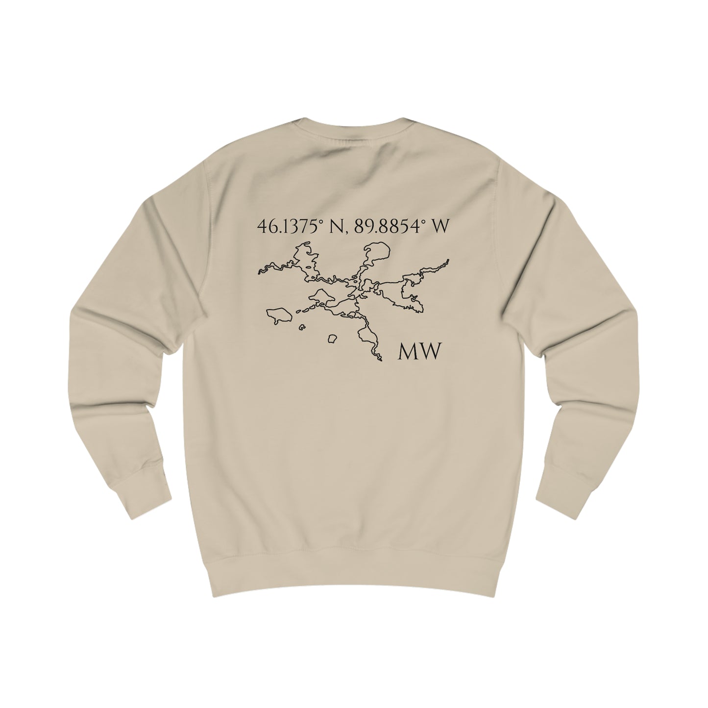 Manitowish Waters Compass Rose - Men's Sweatshirt
